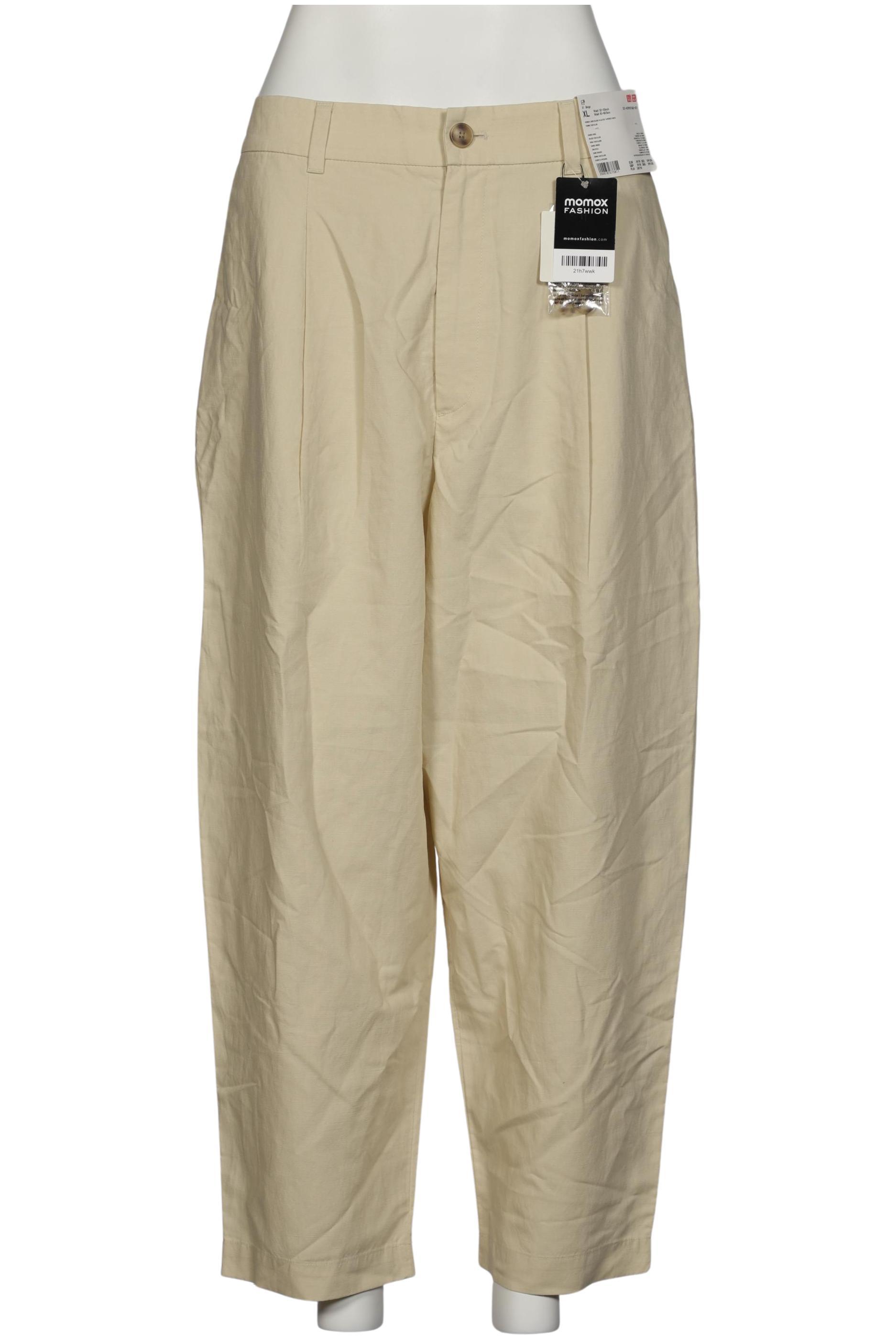 

uniqlo Damen Stoffhose, beige, Gr. 0