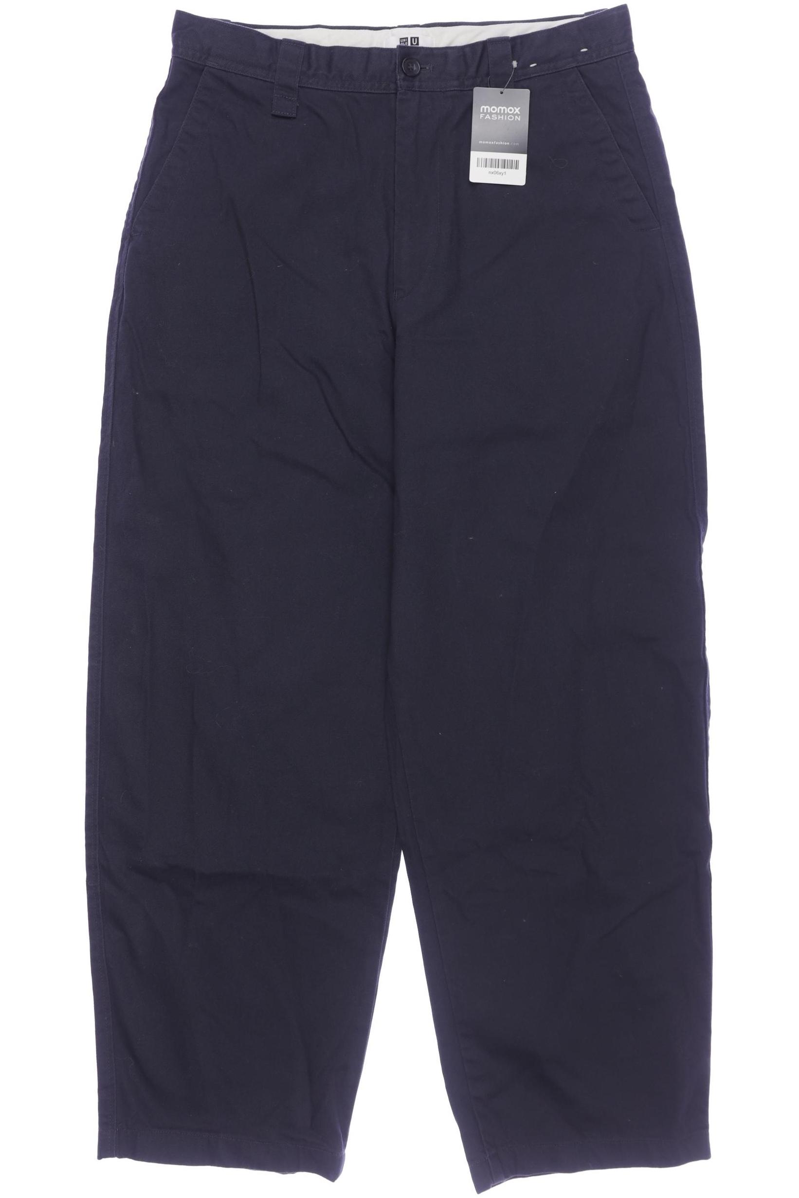 

uniqlo Damen Stoffhose, marineblau, Gr. 30