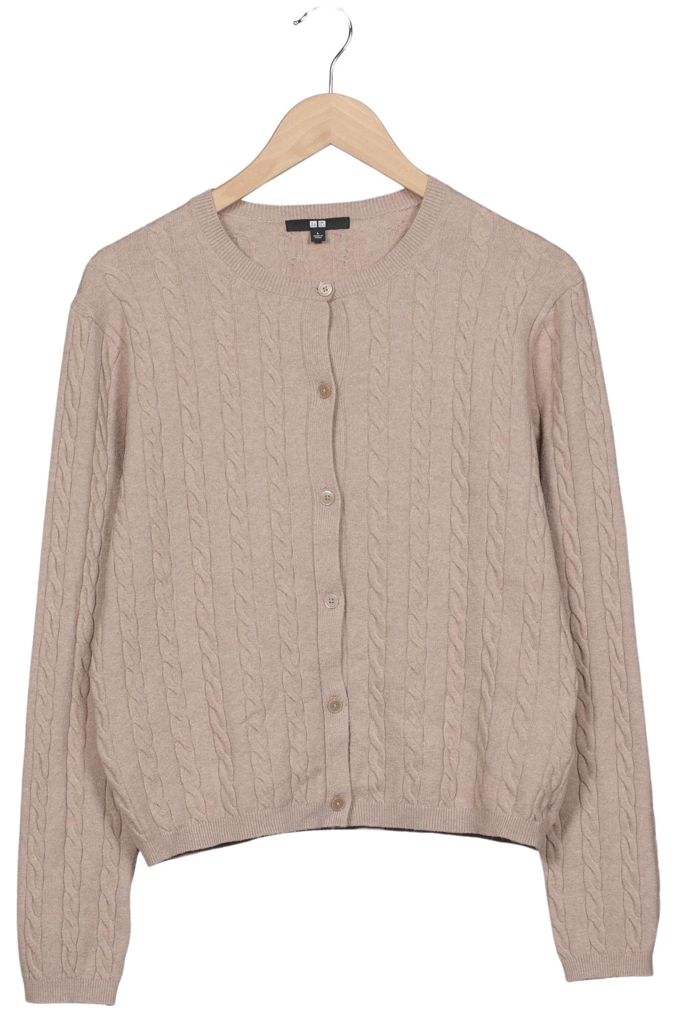 

uniqlo Damen Strickjacke, beige, Gr. 42