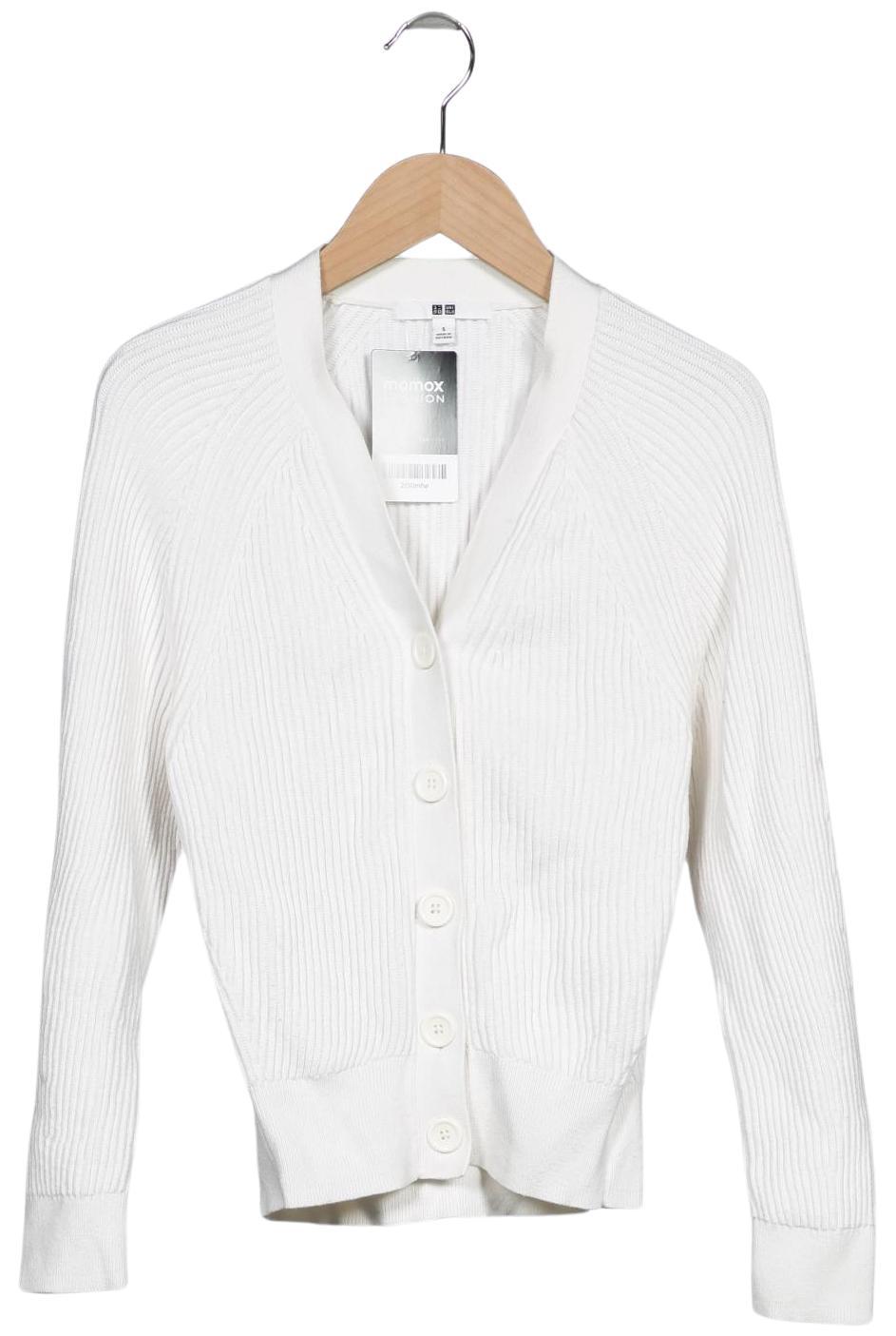 

uniqlo Damen Strickjacke, weiß, Gr. 36