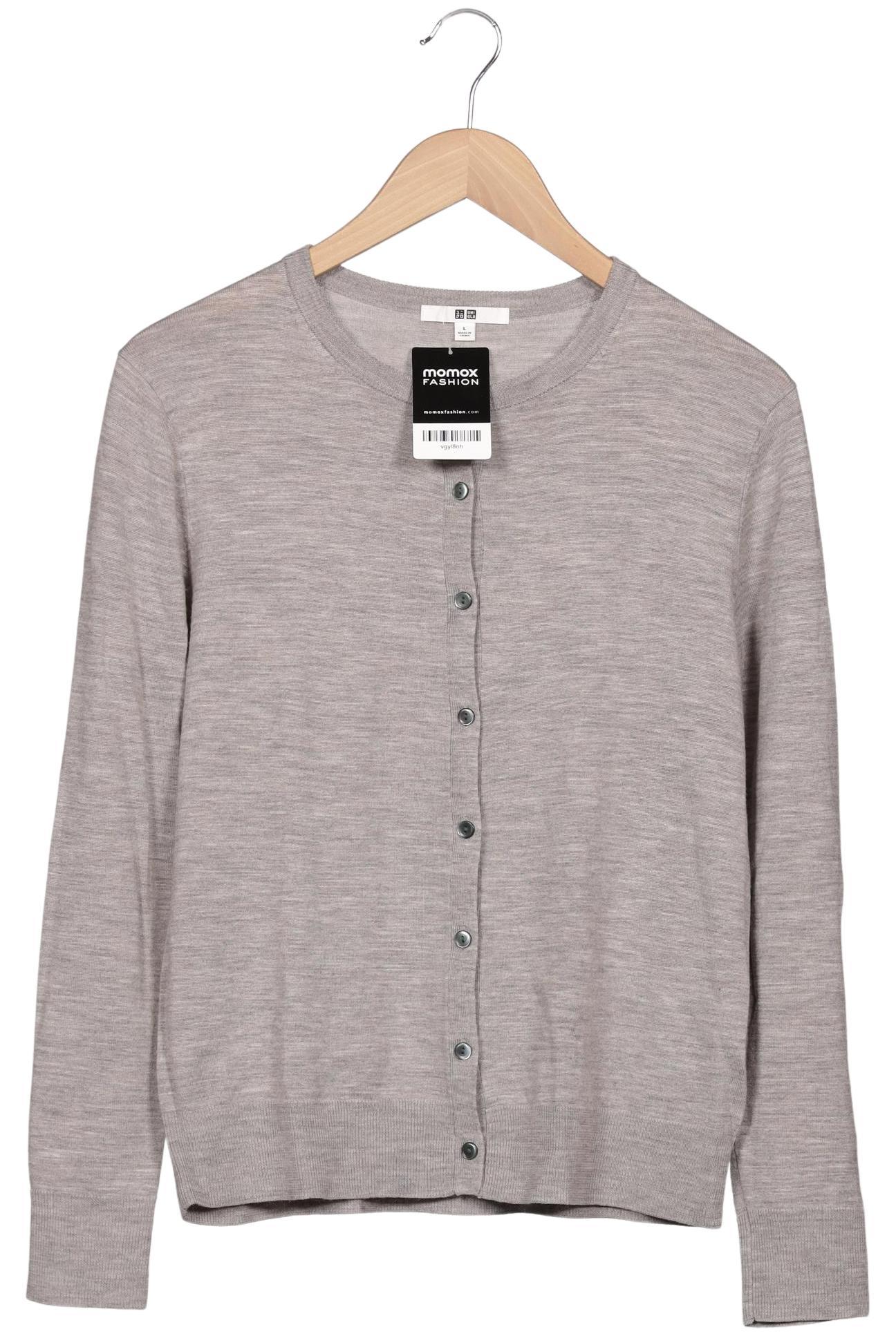 

uniqlo Damen Strickjacke, grau, Gr. 42