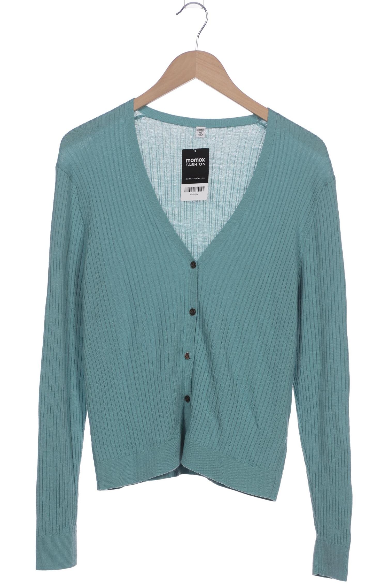 

uniqlo Damen Strickjacke, türkis, Gr. 46