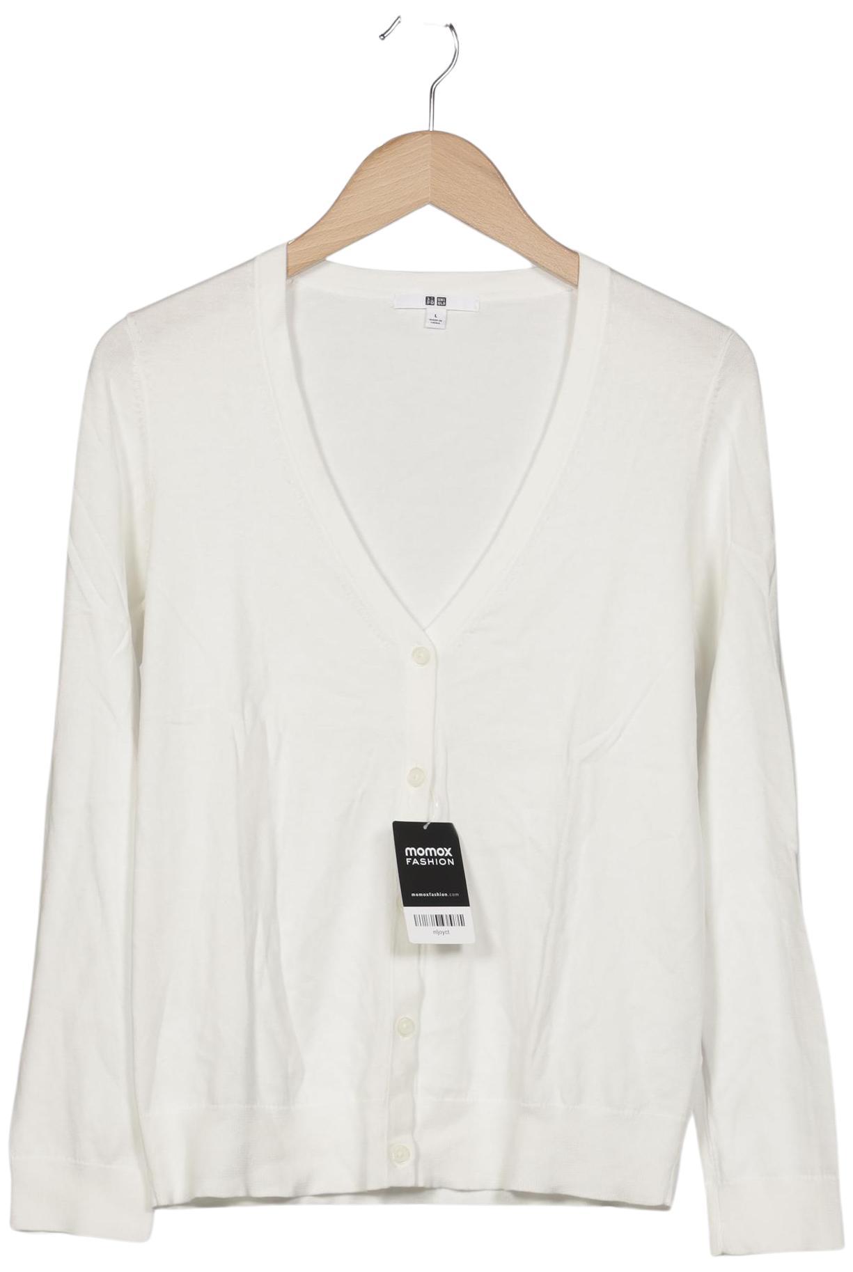 

uniqlo Damen Strickjacke, weiß, Gr. 42