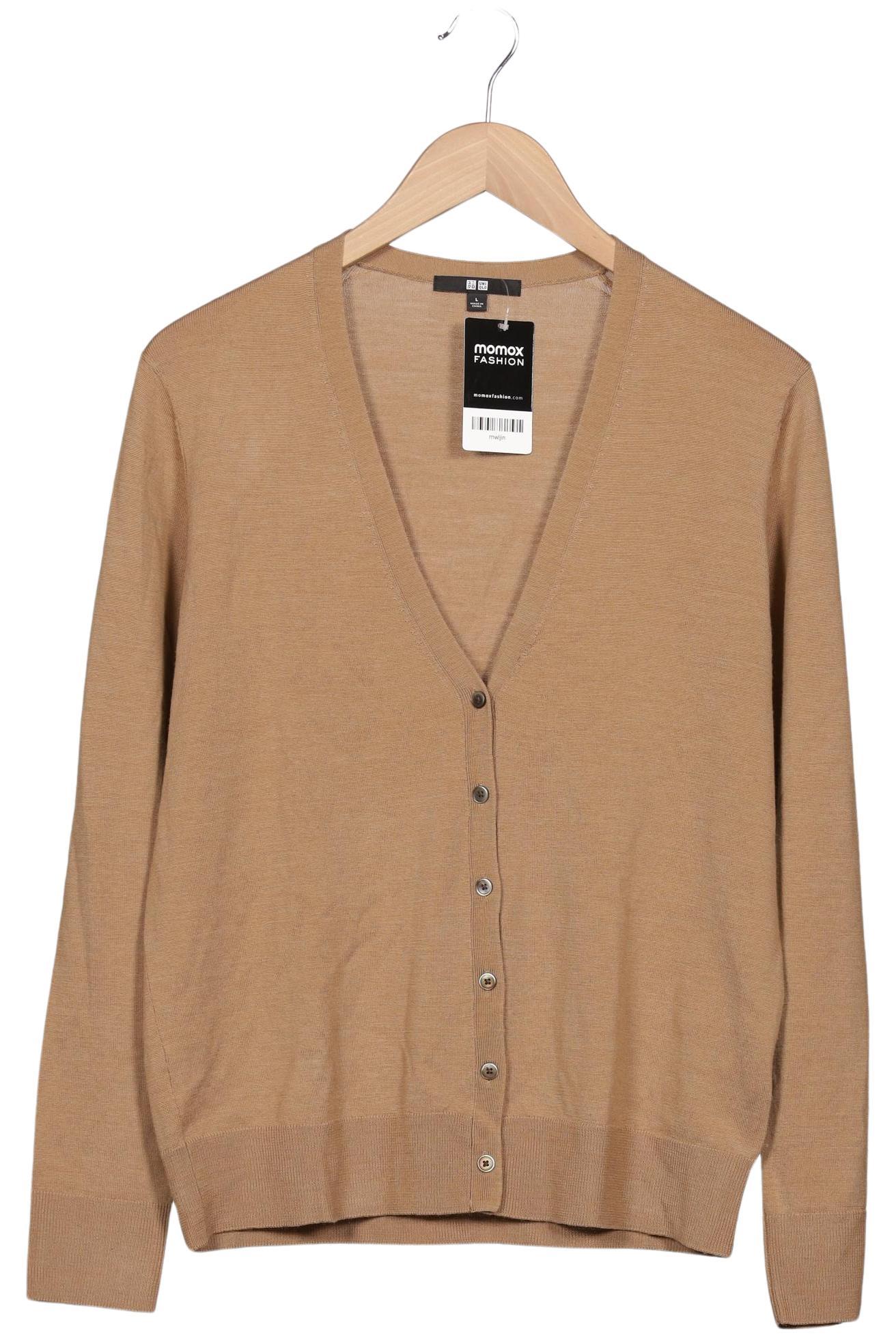 

uniqlo Damen Strickjacke, beige, Gr. 42