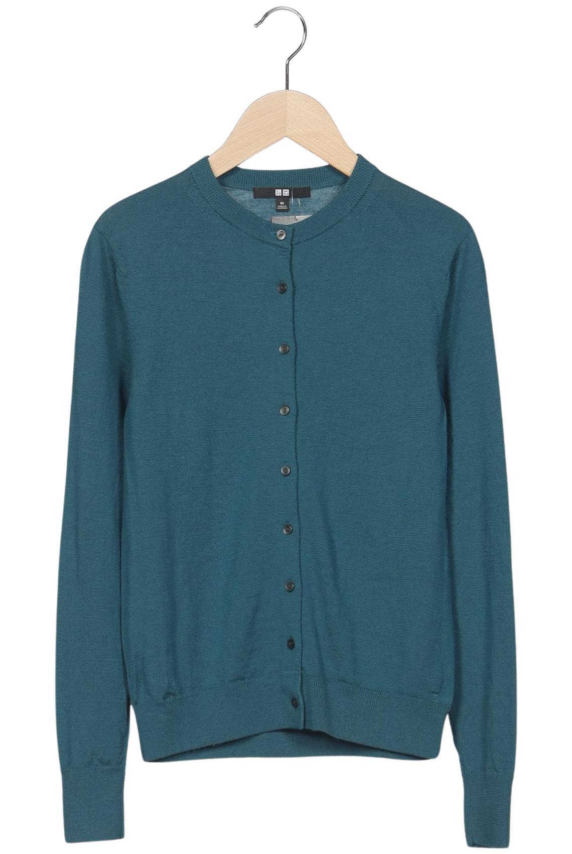 

uniqlo Damen Strickjacke, türkis, Gr. 34