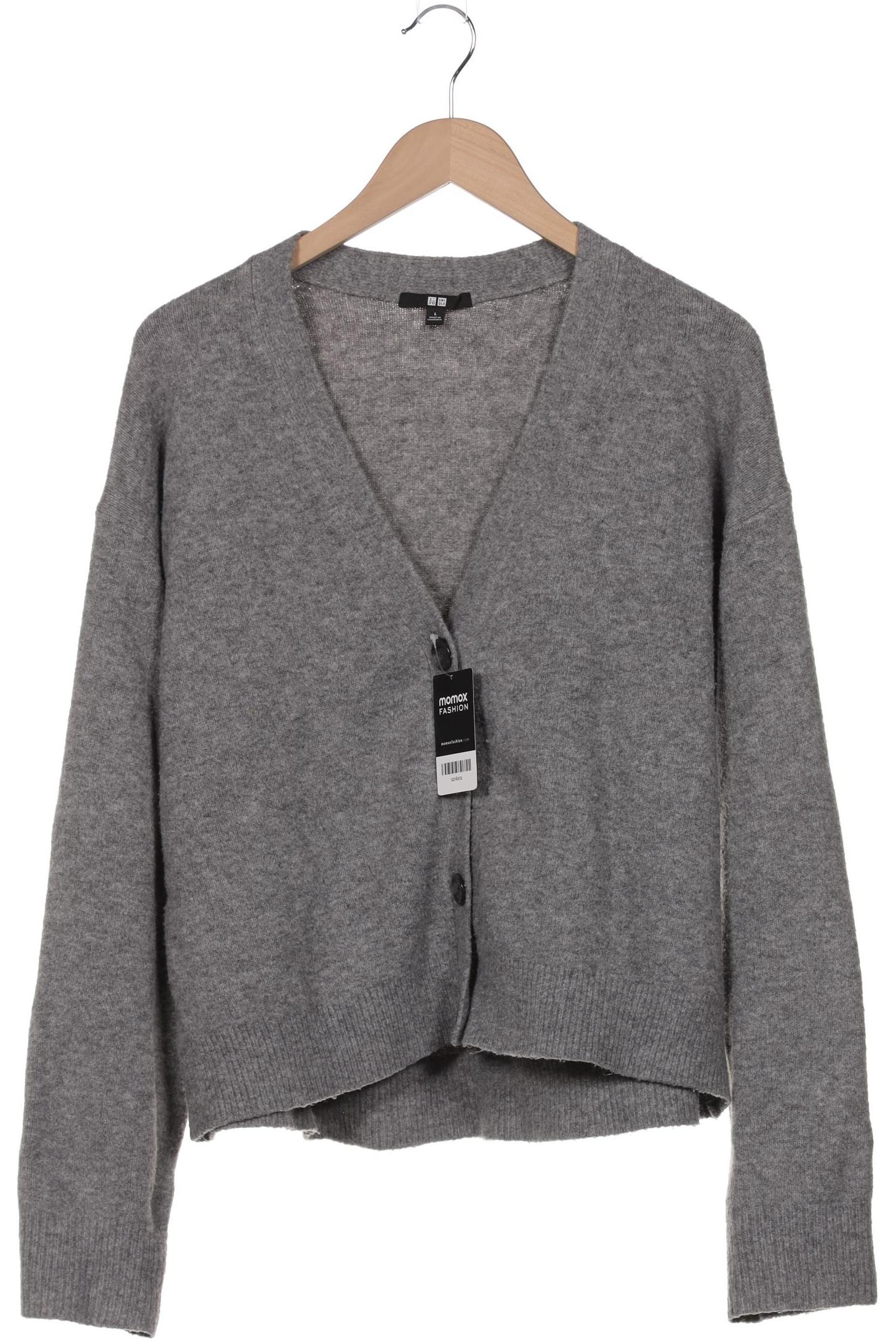 

uniqlo Damen Strickjacke, grau, Gr. 42