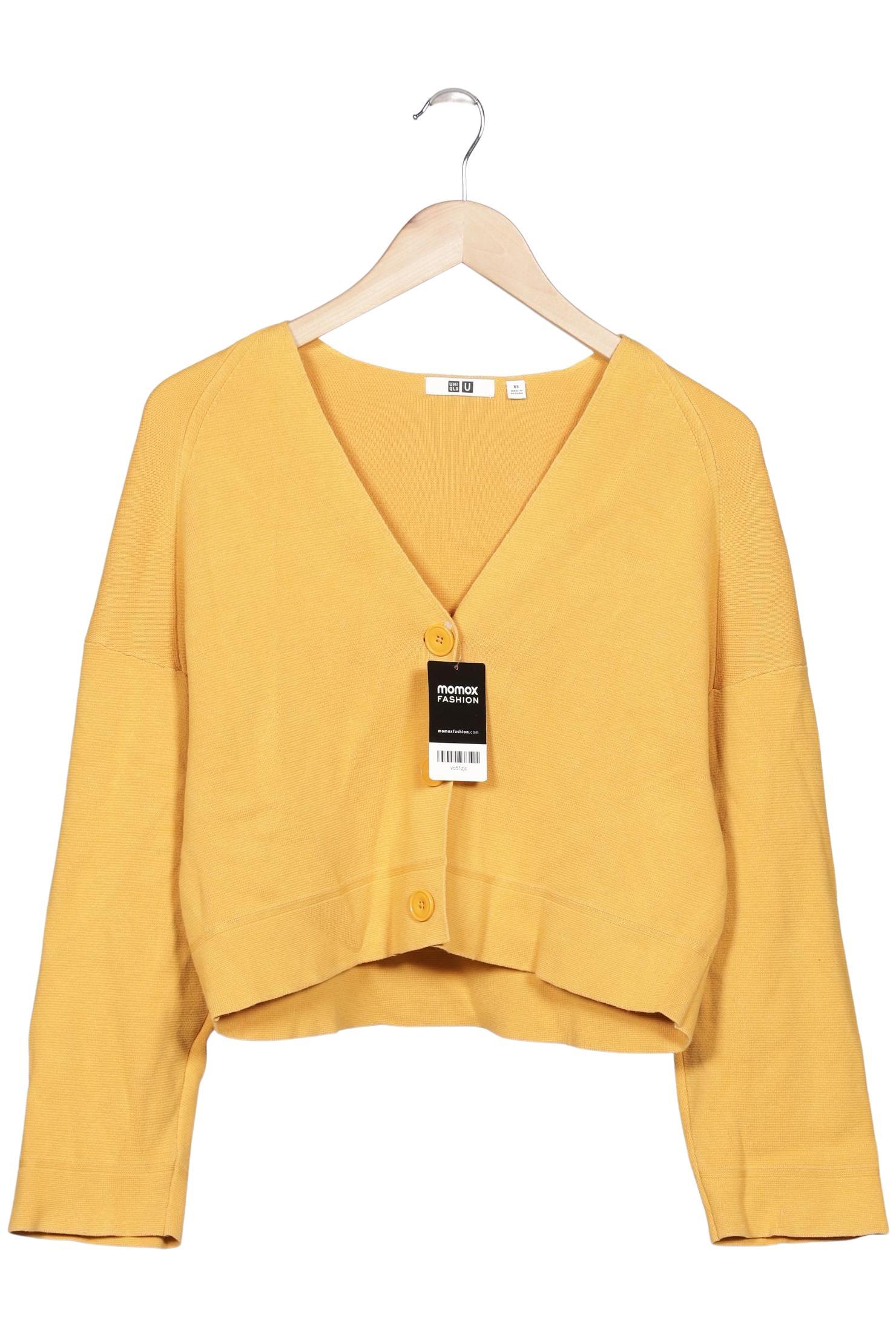 

uniqlo Damen Strickjacke, gelb, Gr. 34