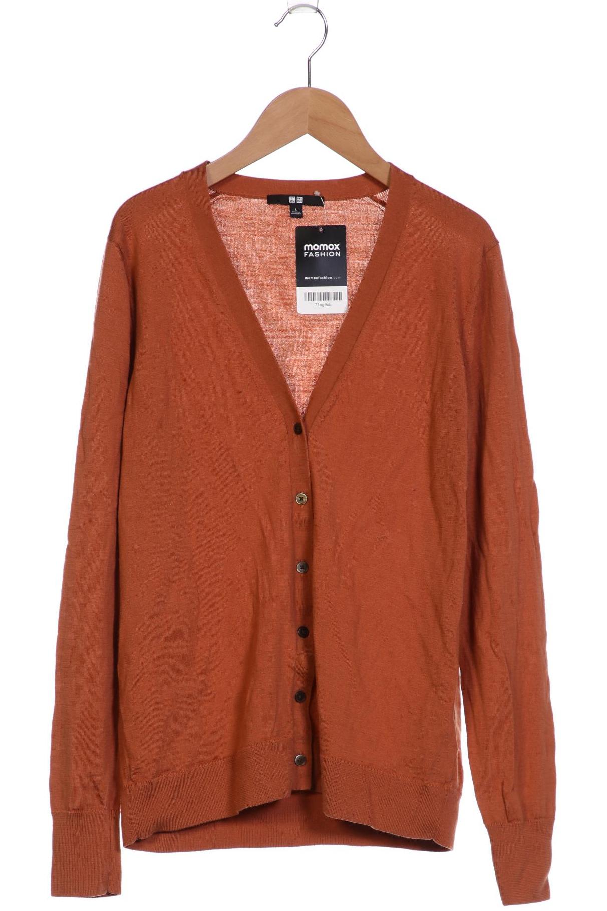 

uniqlo Damen Strickjacke, orange, Gr. 42