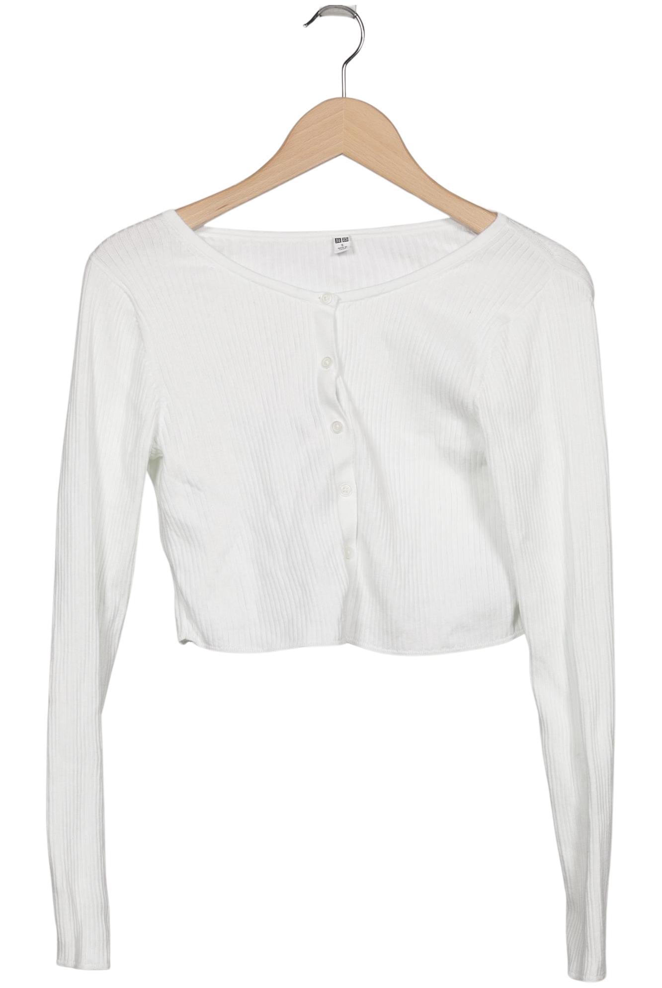 

uniqlo Damen Strickjacke, weiß, Gr. 36