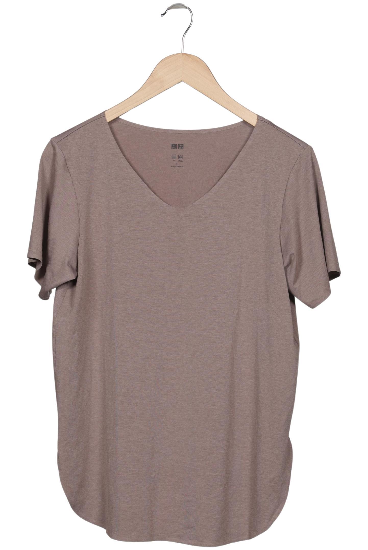 

uniqlo Damen T-Shirt, braun, Gr. 36