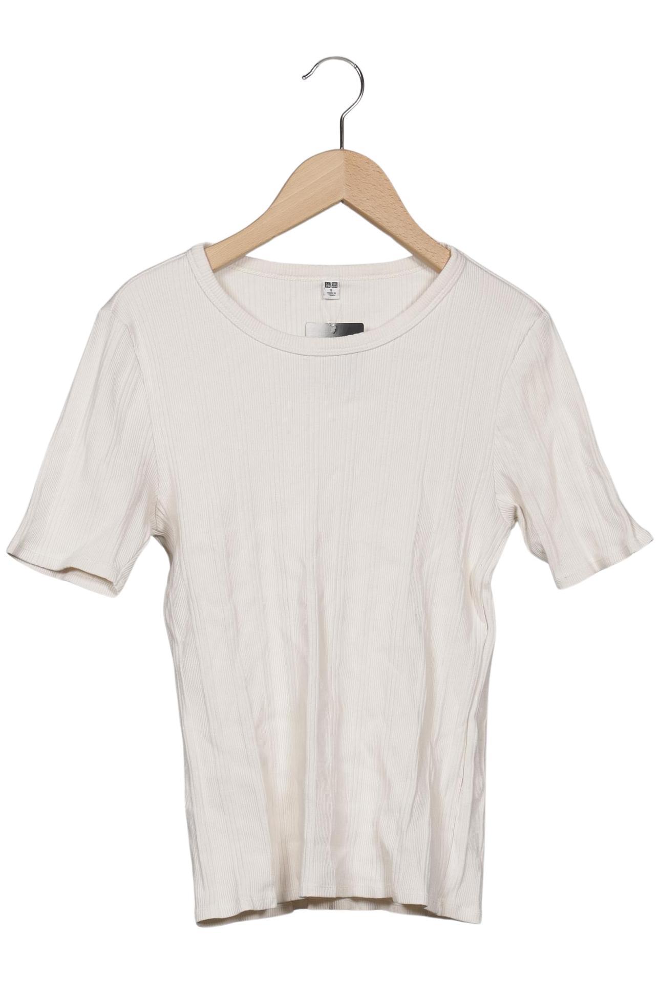 

uniqlo Damen T-Shirt, cremeweiß, Gr. 36
