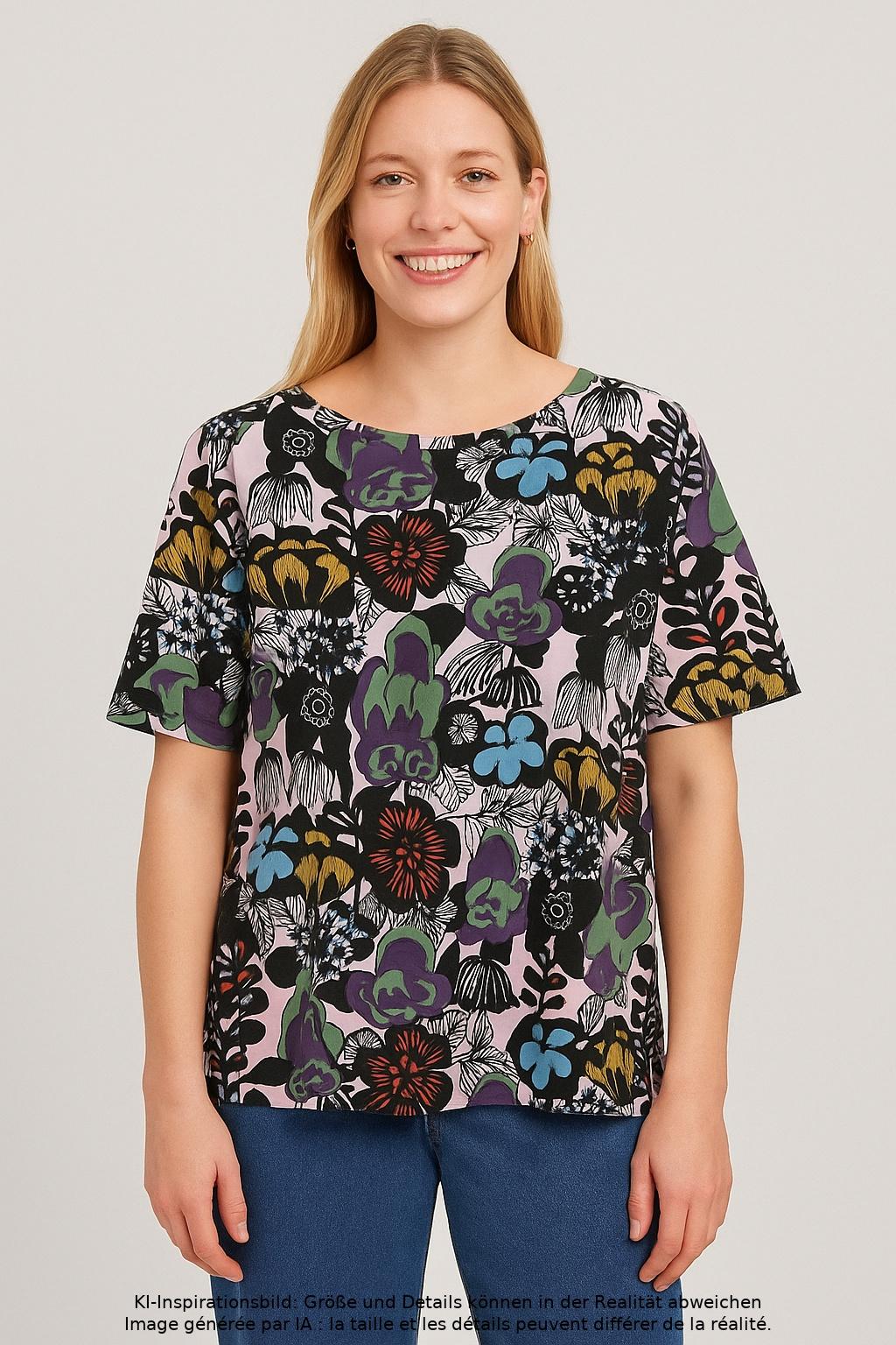 

Uniqlo x Marimekko Damen T-Shirt, mehrfarbig, Gr. 44