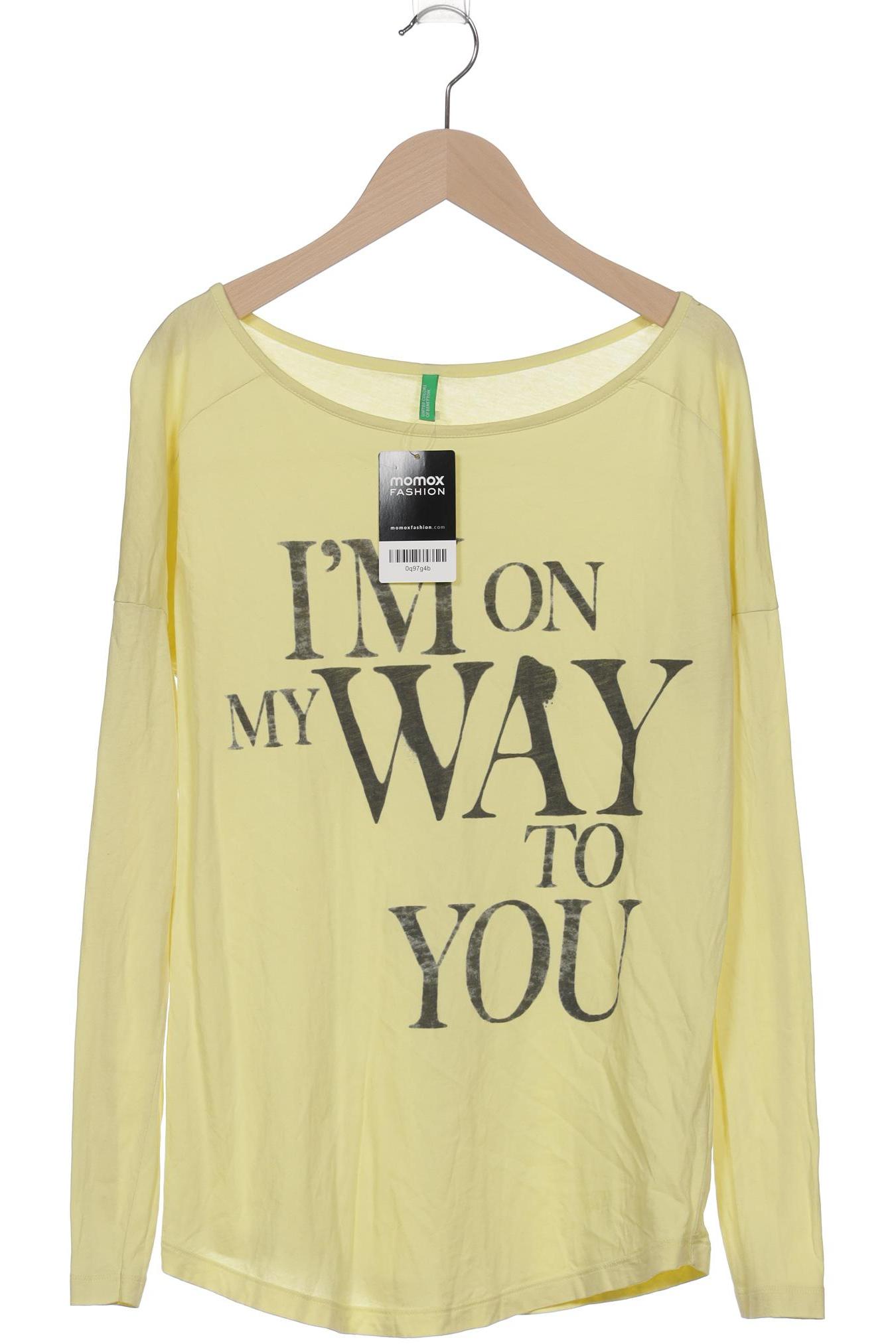 

United Colors OF Benetton Damen Langarmshirt, gelb, Gr. 36