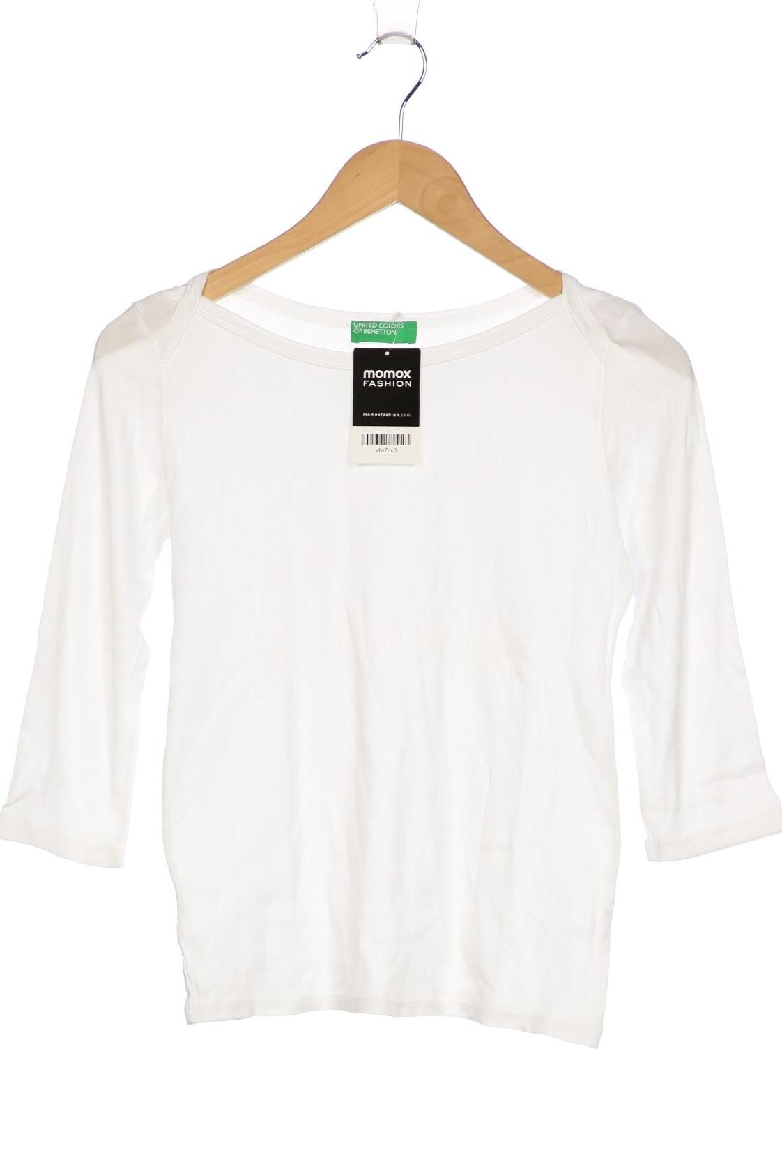 

United Colors OF Benetton Damen Langarmshirt, weiß, Gr. 36
