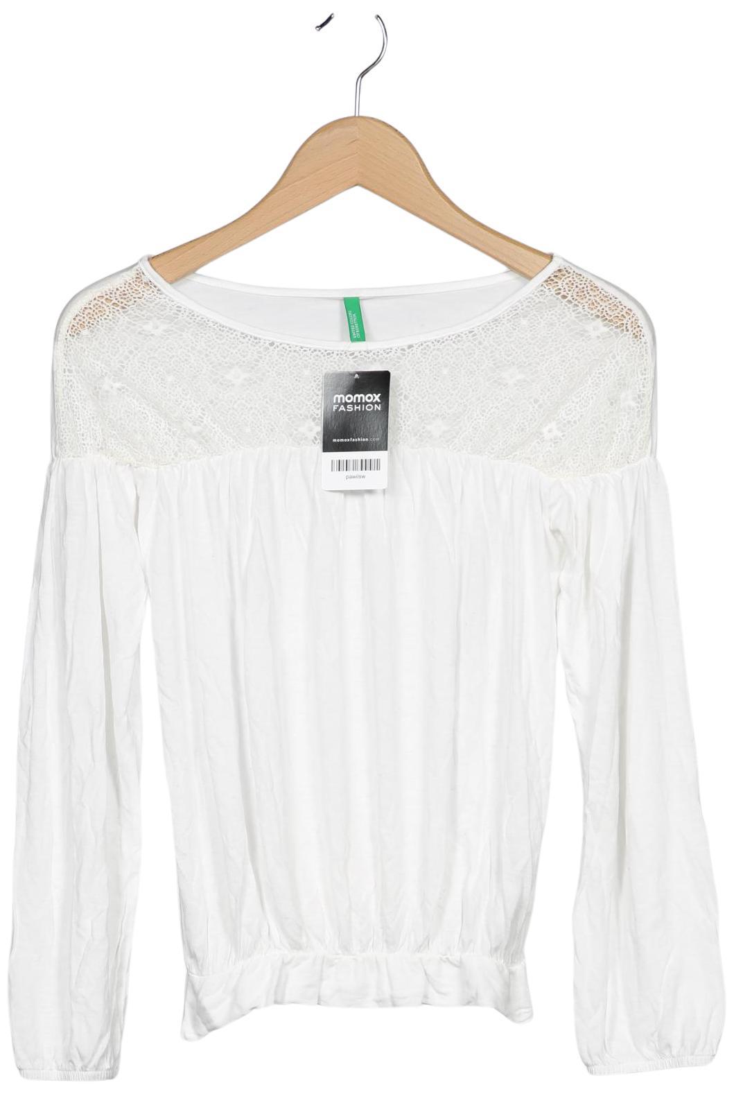 

United Colors OF Benetton Damen Langarmshirt, weiß, Gr. 34