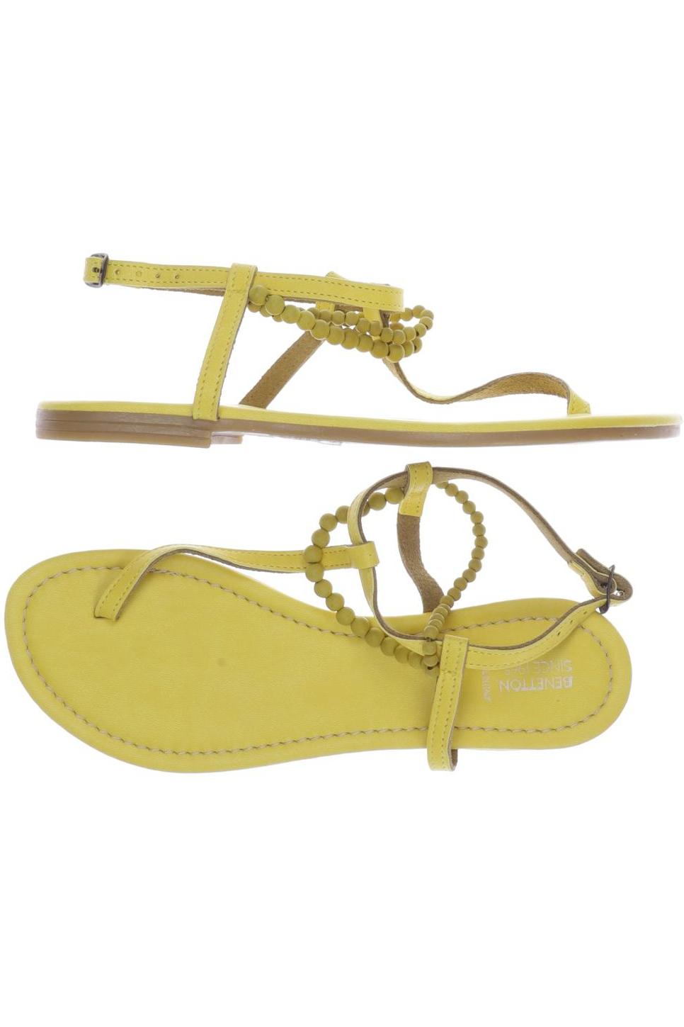 

United Colors OF Benetton Damen Sandale, gelb, Gr. 39