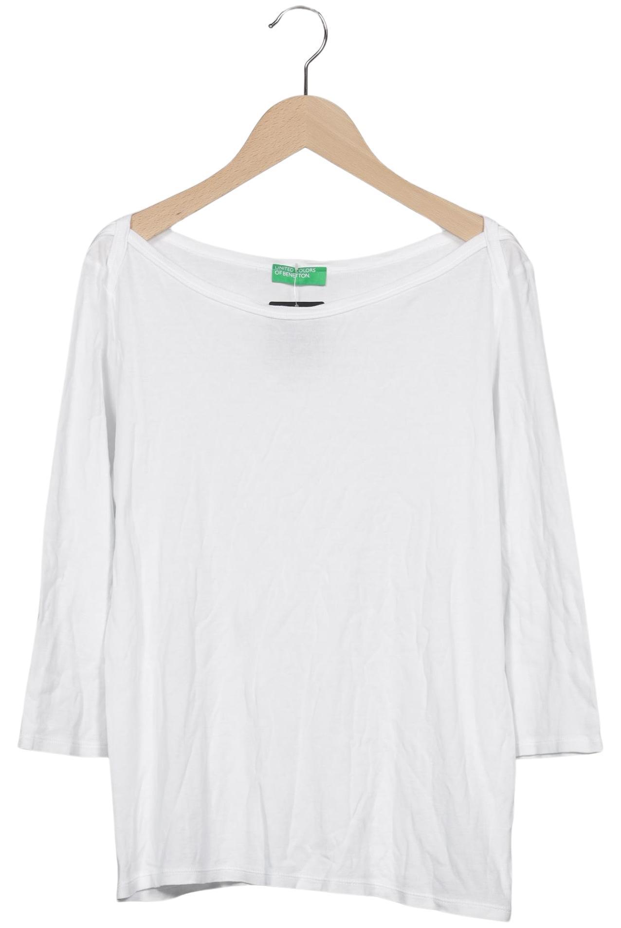 

United Colors OF Benetton Damen Langarmshirt, weiß, Gr. 38