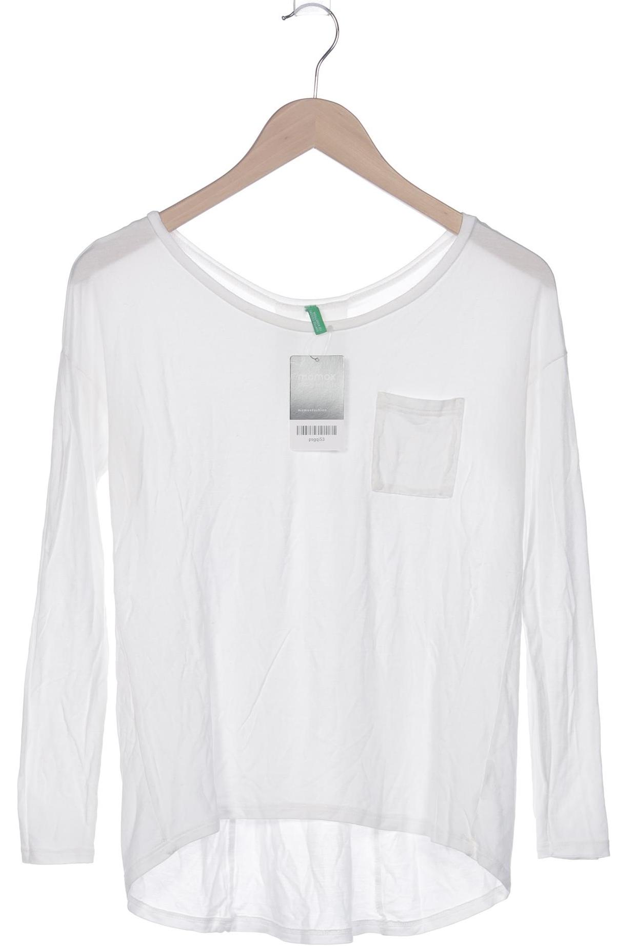 

United Colors OF Benetton Damen Langarmshirt, weiß, Gr. 34