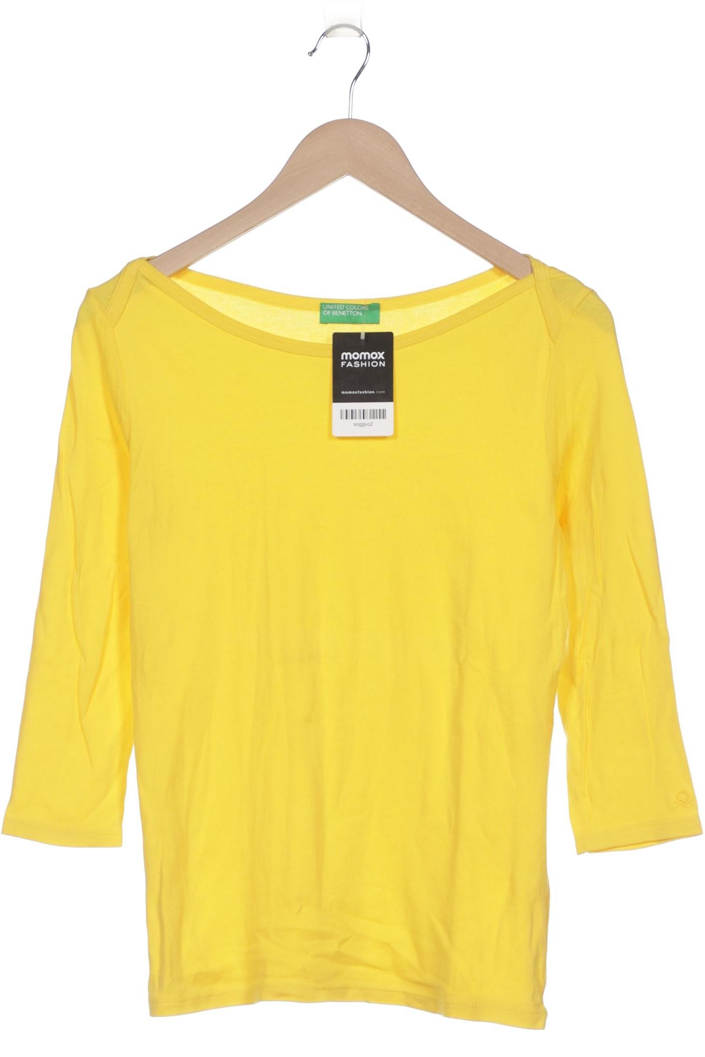 

United Colors OF Benetton Damen Langarmshirt, gelb, Gr. 38