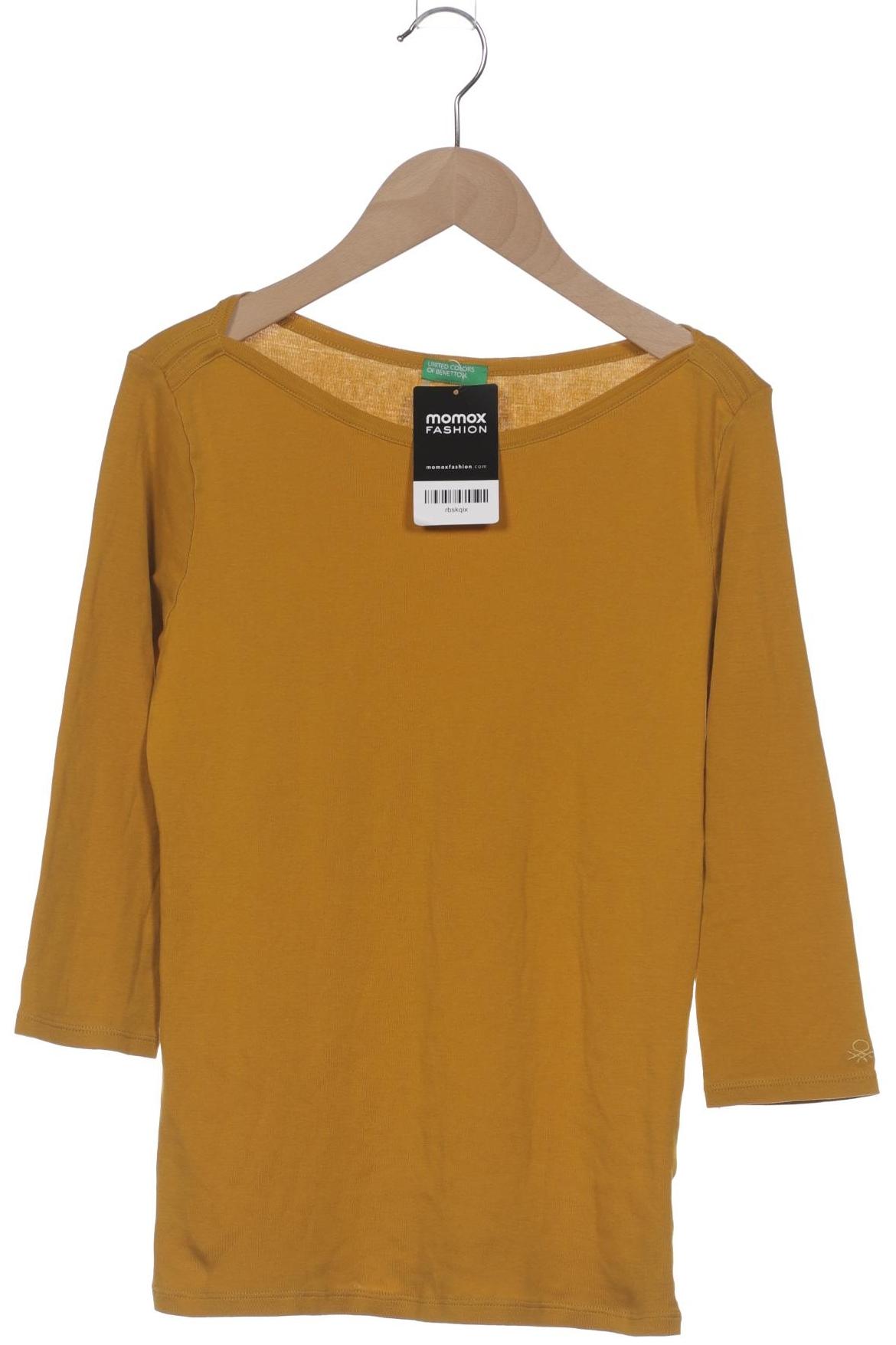 

United Colors OF Benetton Damen Langarmshirt, gelb, Gr. 32