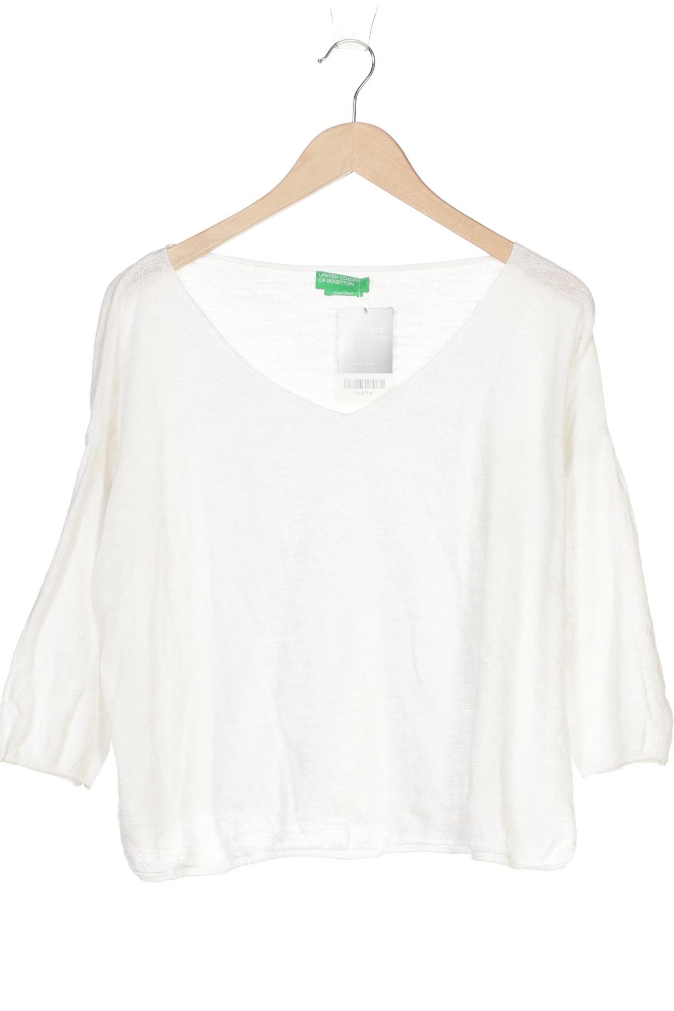 

United Colors OF Benetton Damen Langarmshirt, weiß, Gr. 38