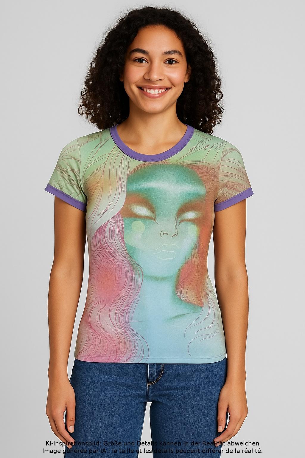 

Urban Outfitters Damen T-Shirt, mehrfarbig, Gr. 34