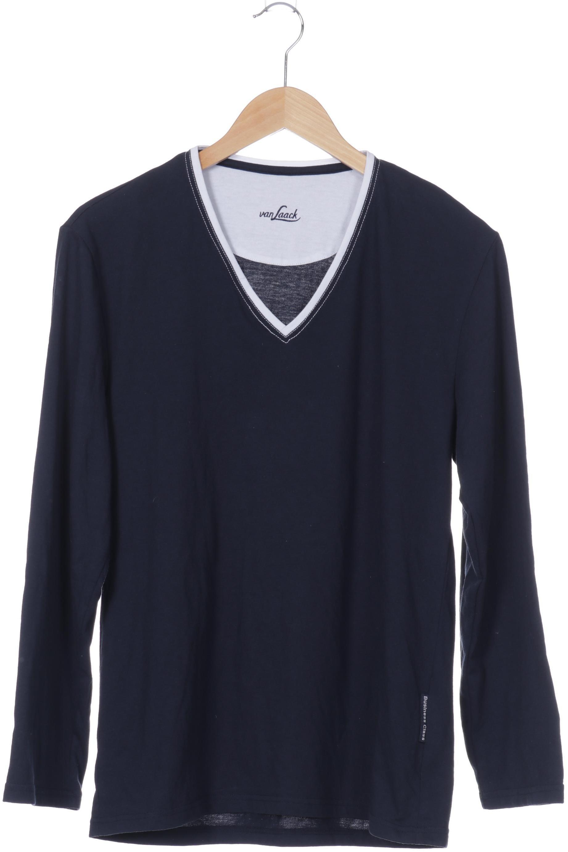 

Van Laack Herren Langarmshirt, blau, Gr.