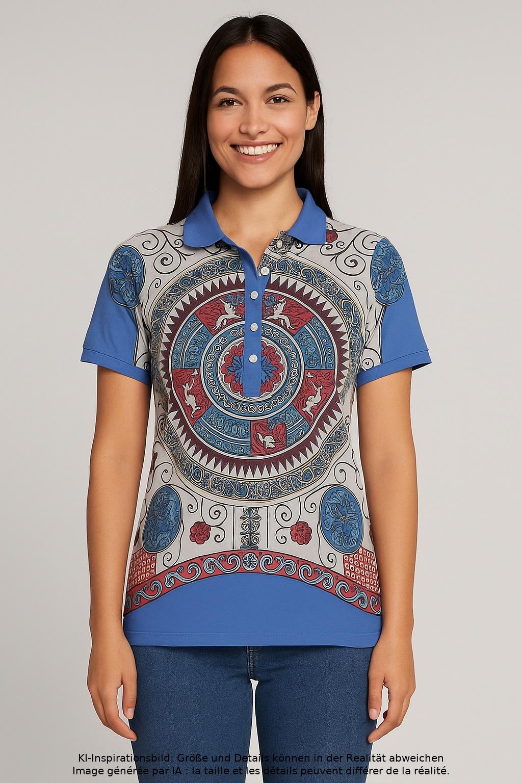 

Van Laack Damen Poloshirt, mehrfarbig, Gr. 38