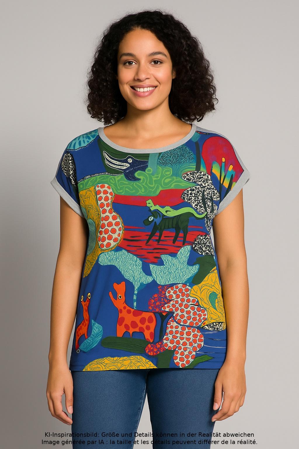 

Van Laack Damen T-Shirt, mehrfarbig, Gr. 36