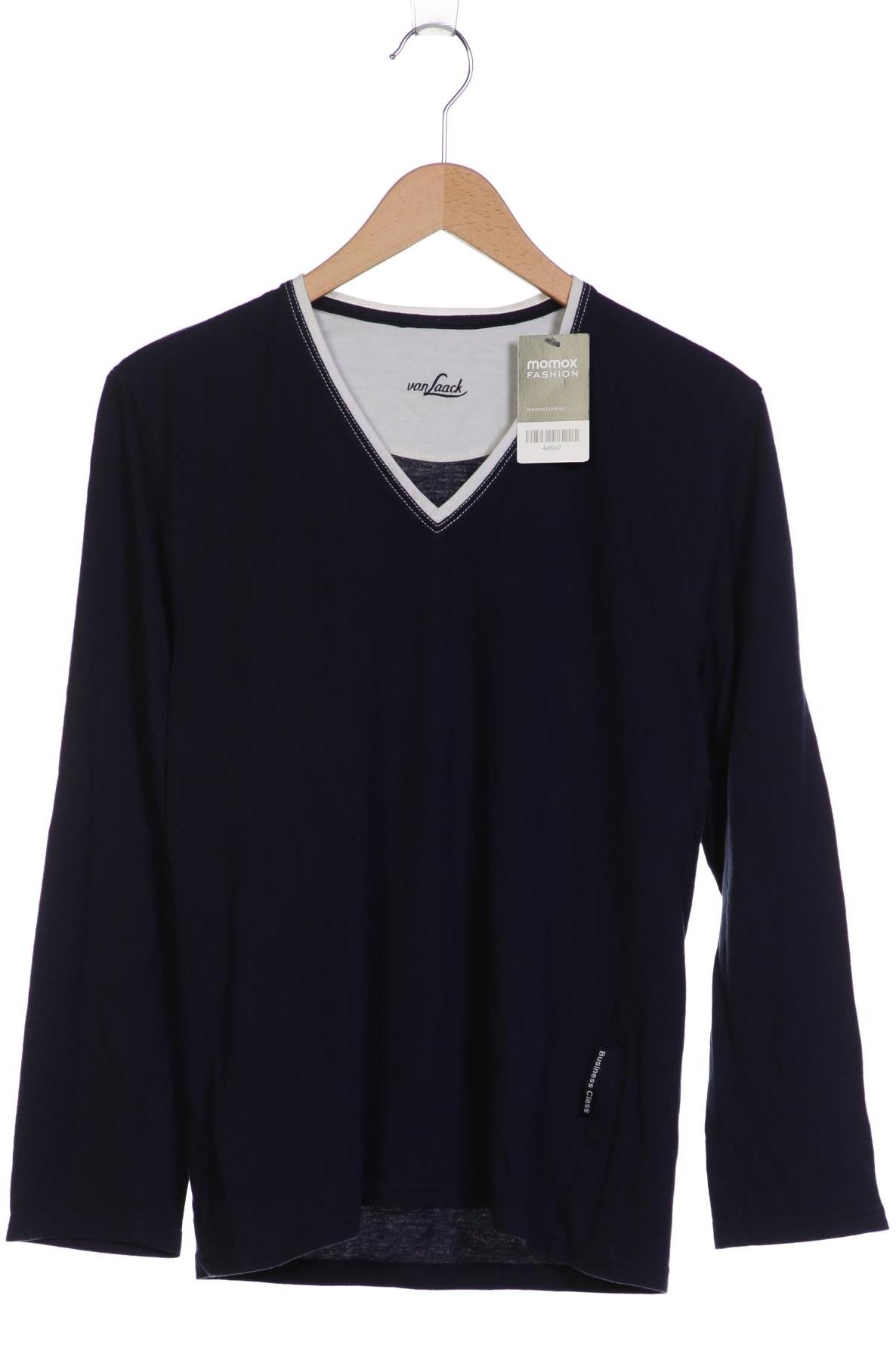 

Van Laack Herren Langarmshirt, marineblau, Gr. 46