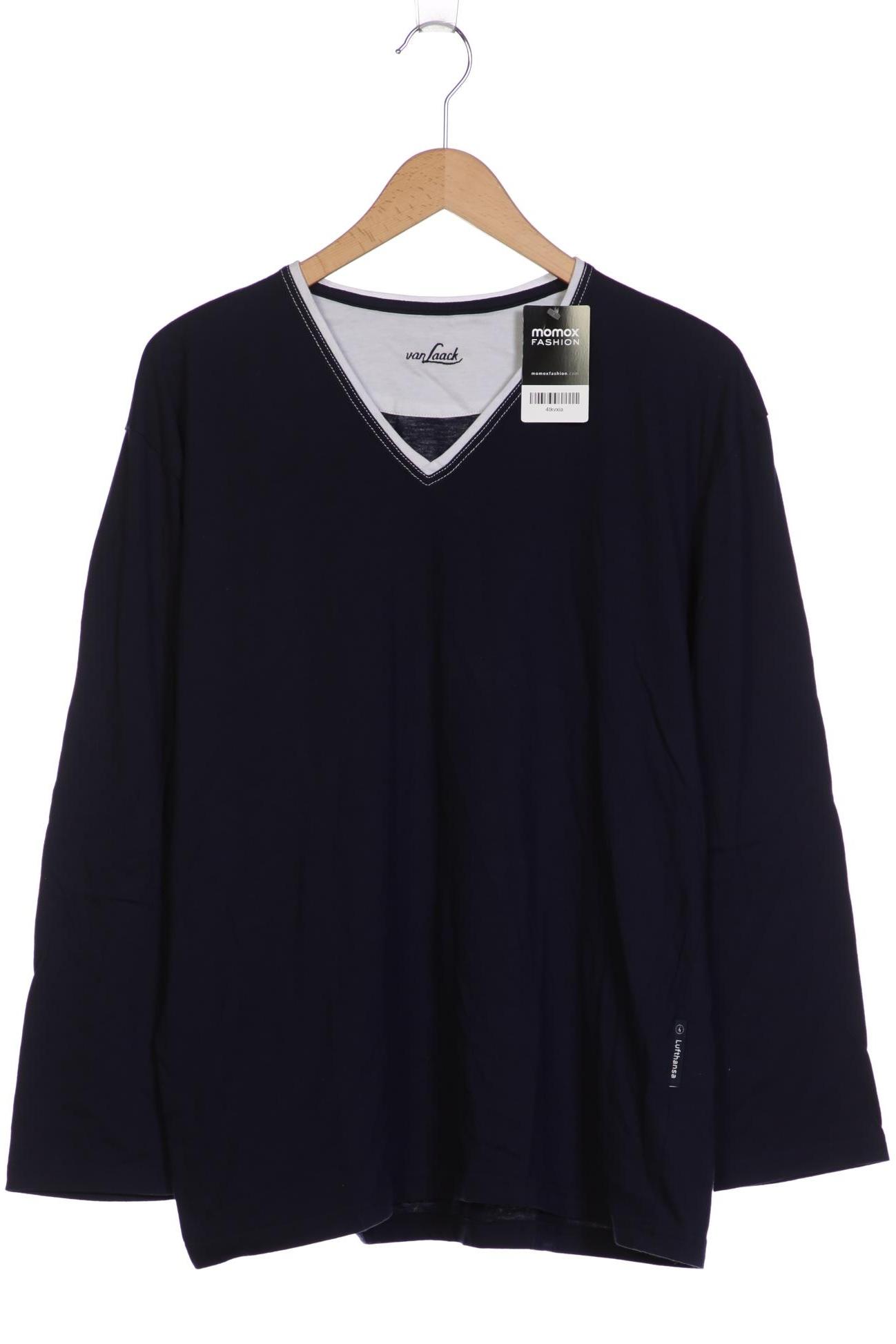 

Van Laack Herren Langarmshirt, marineblau, Gr. 52