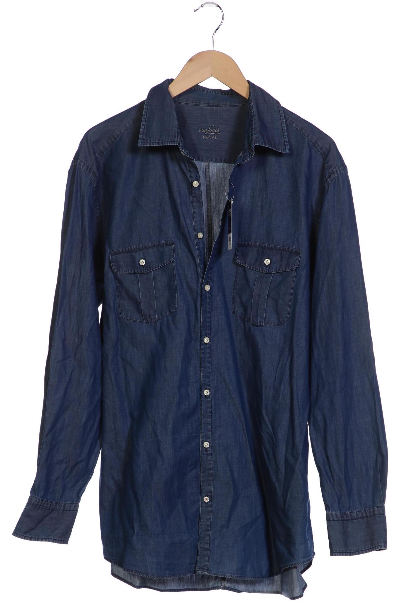 

Van Laack Herren Hemd, marineblau, Gr. 56