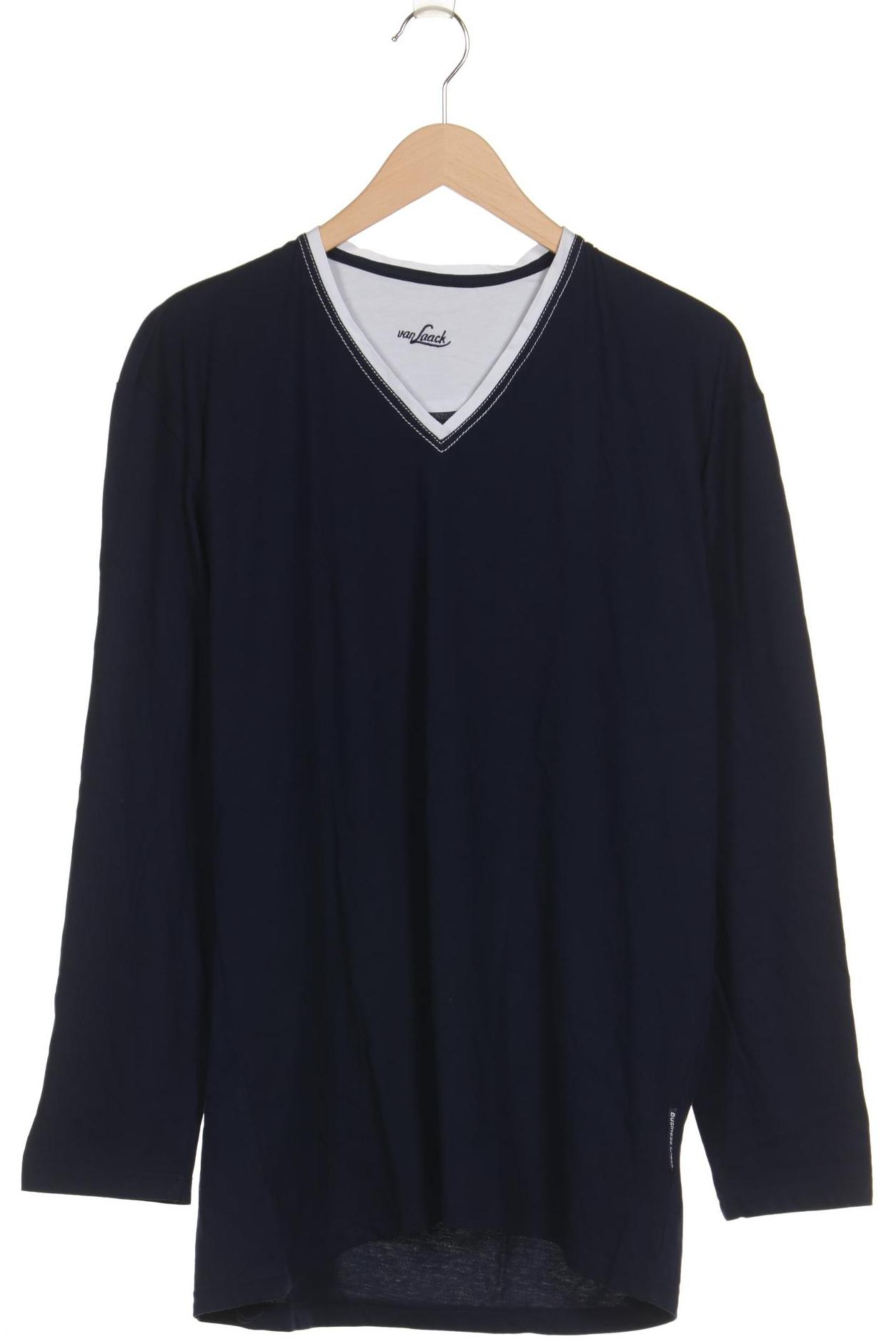 

Van Laack Herren Langarmshirt, marineblau, Gr. 54