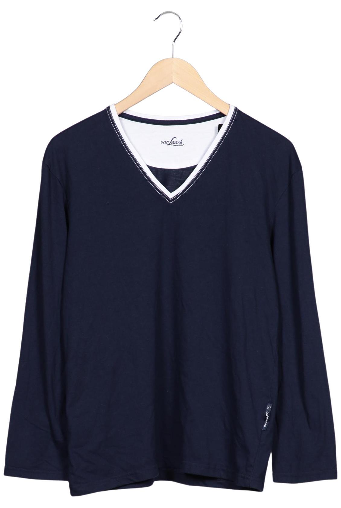 

Van Laack Herren Langarmshirt, marineblau, Gr. 46