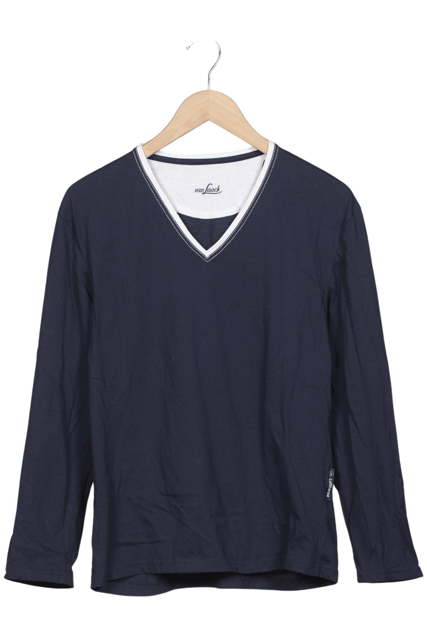

Van Laack Herren Langarmshirt, marineblau, Gr. 46