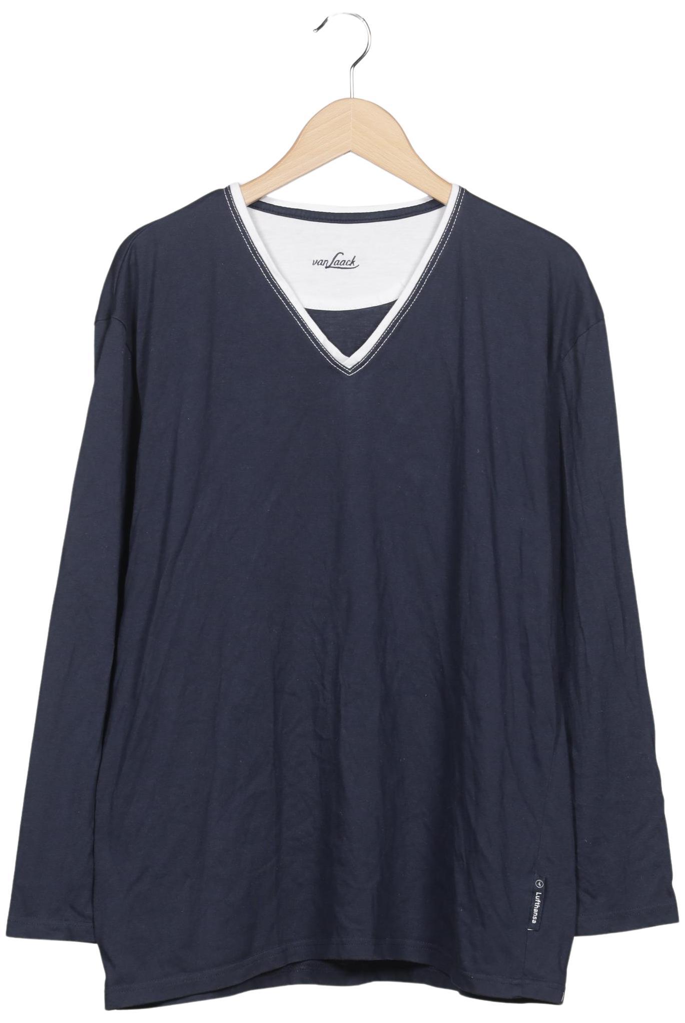 Thumbnail - Van Laack Herren Langarmshirt, marineblau, Gr. 52