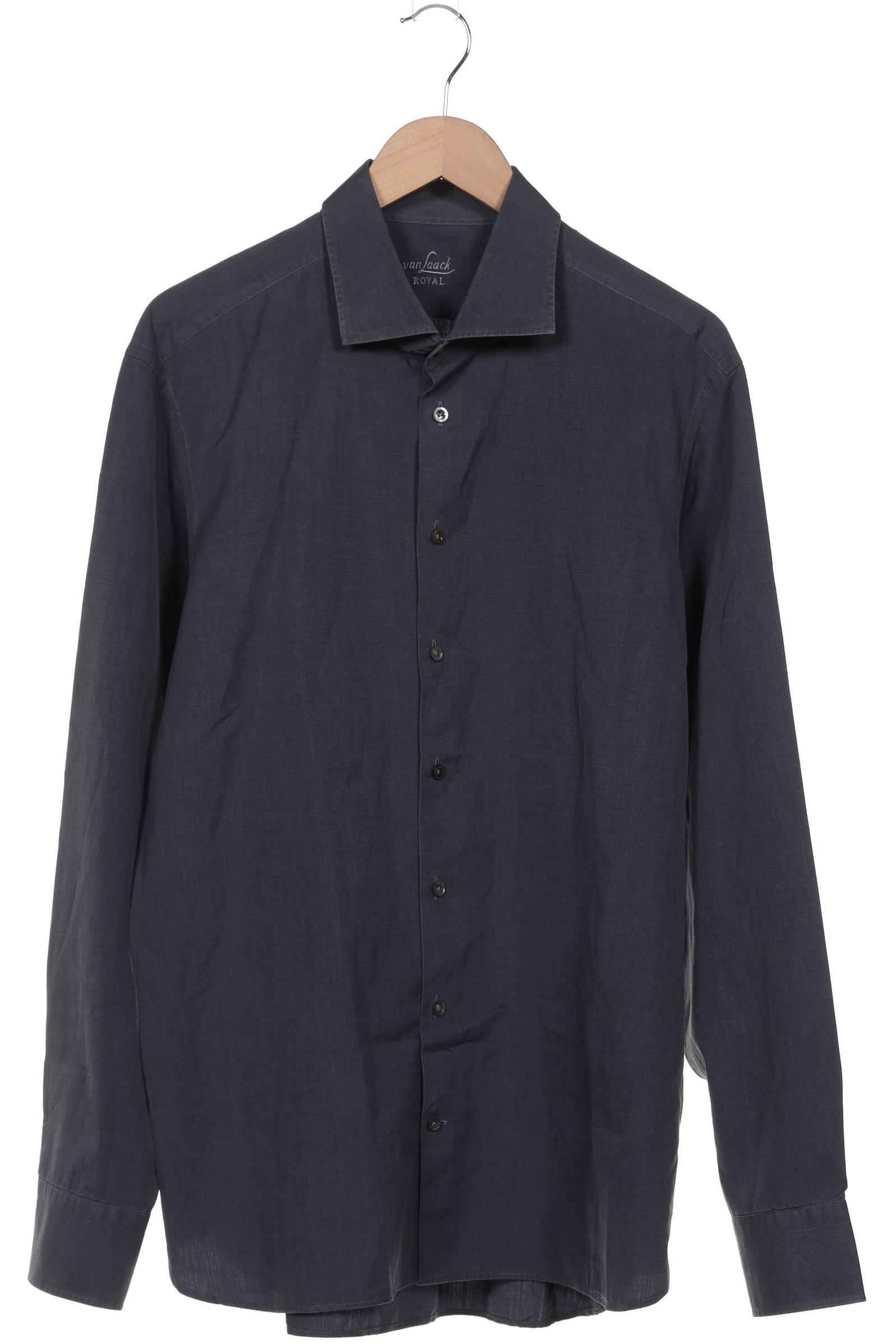 

Van Laack Herren Hemd, marineblau, Gr. 56