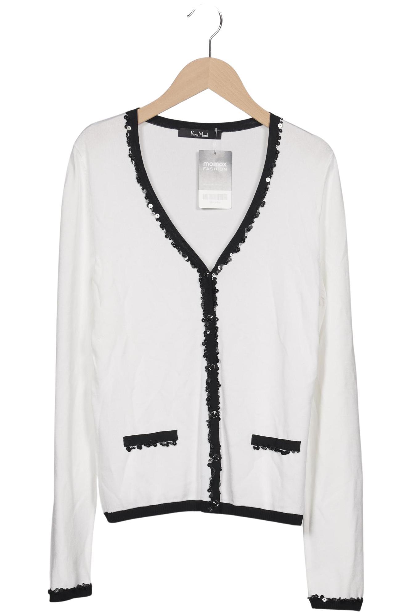 

Vera Mont Damen Strickjacke, weiß, Gr. 38