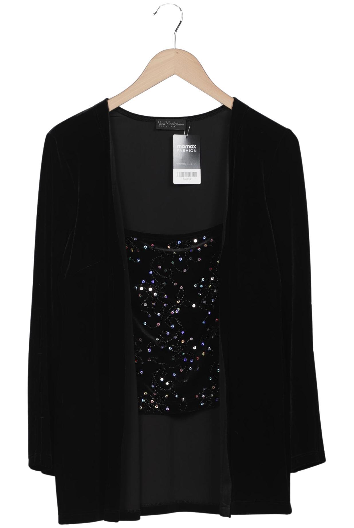 

Vera Mont Damen Strickjacke, schwarz, Gr. 40
