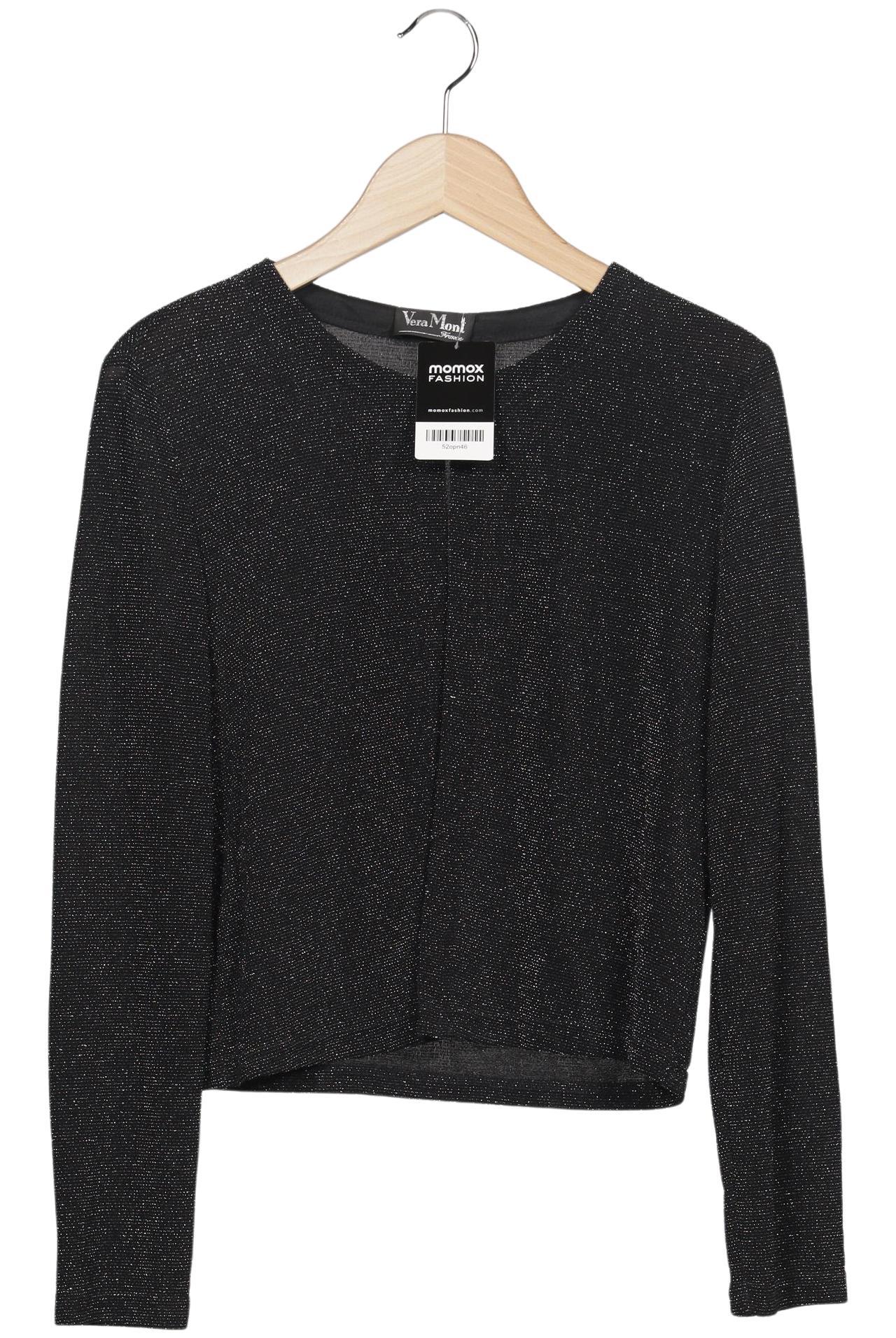 

Vera Mont Damen Strickjacke, schwarz, Gr. 38