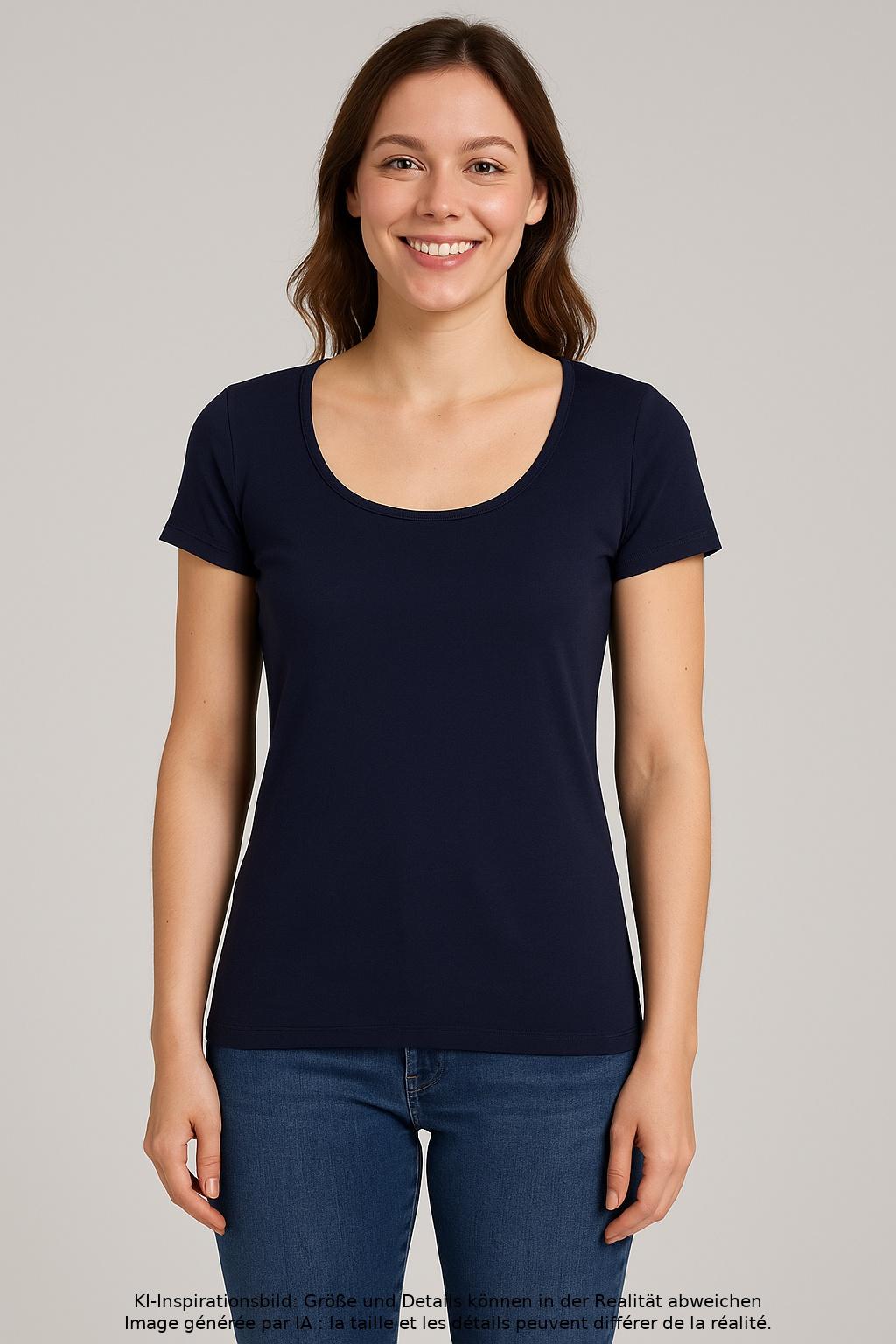 

Vero Moda Curve Damen T-Shirt, marineblau, Gr. 34