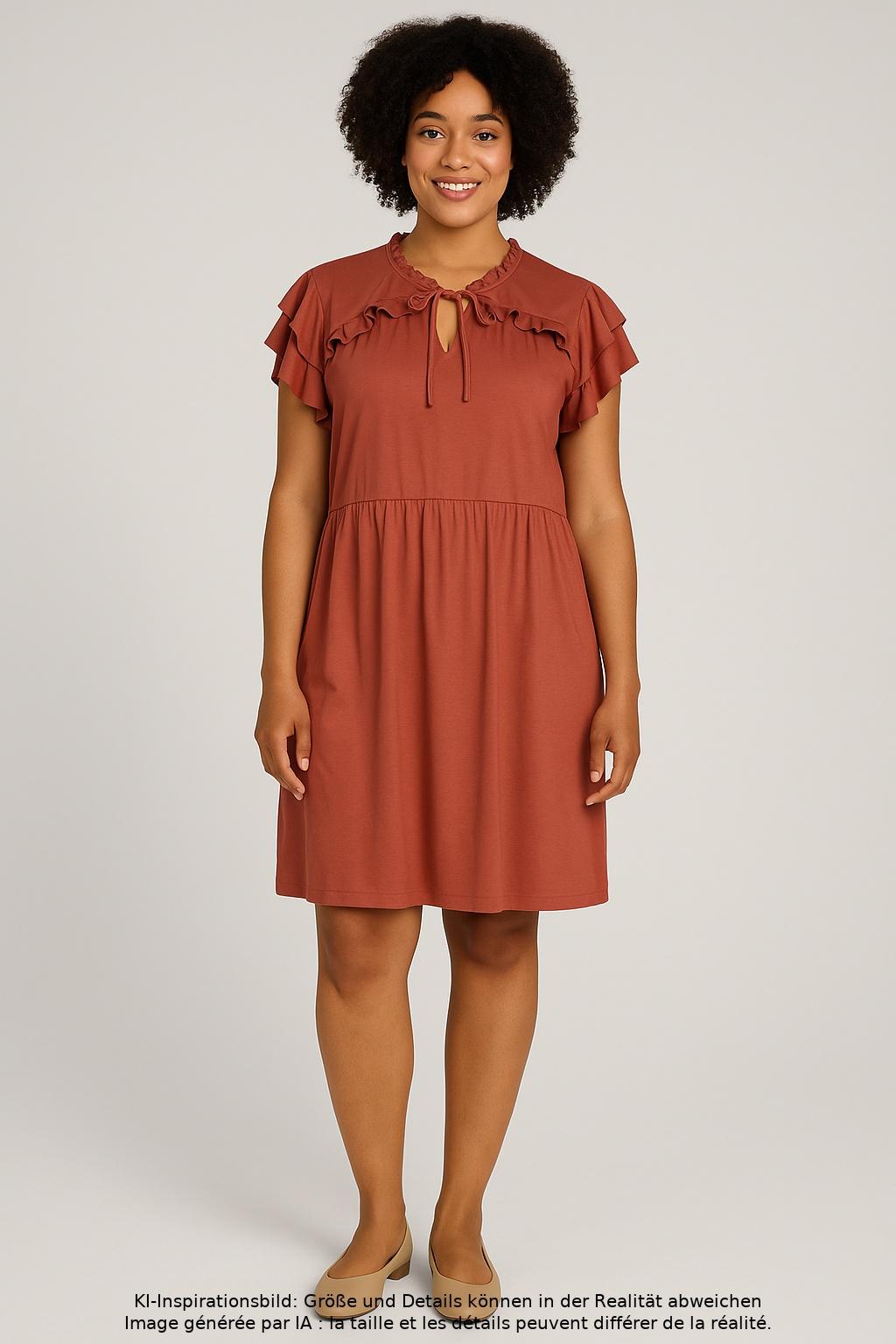 

Vero Moda Curve Damen Kleid, rot, Gr. 38