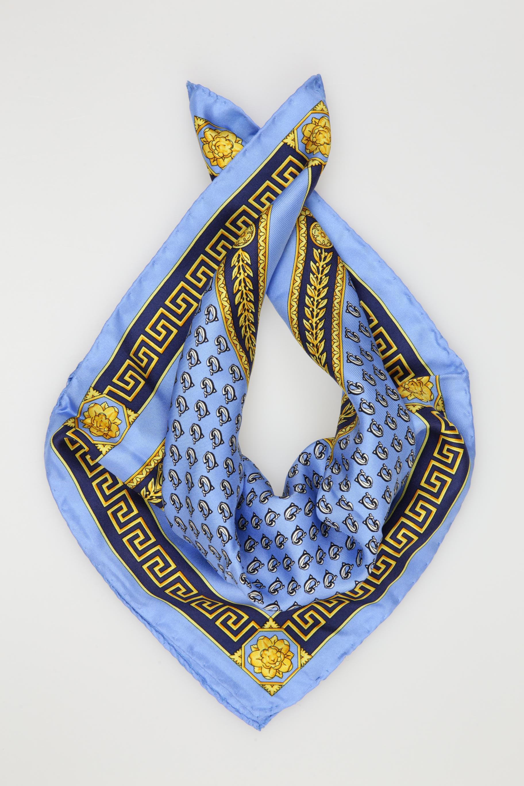 

Versace Damen Schal, blau, Gr.