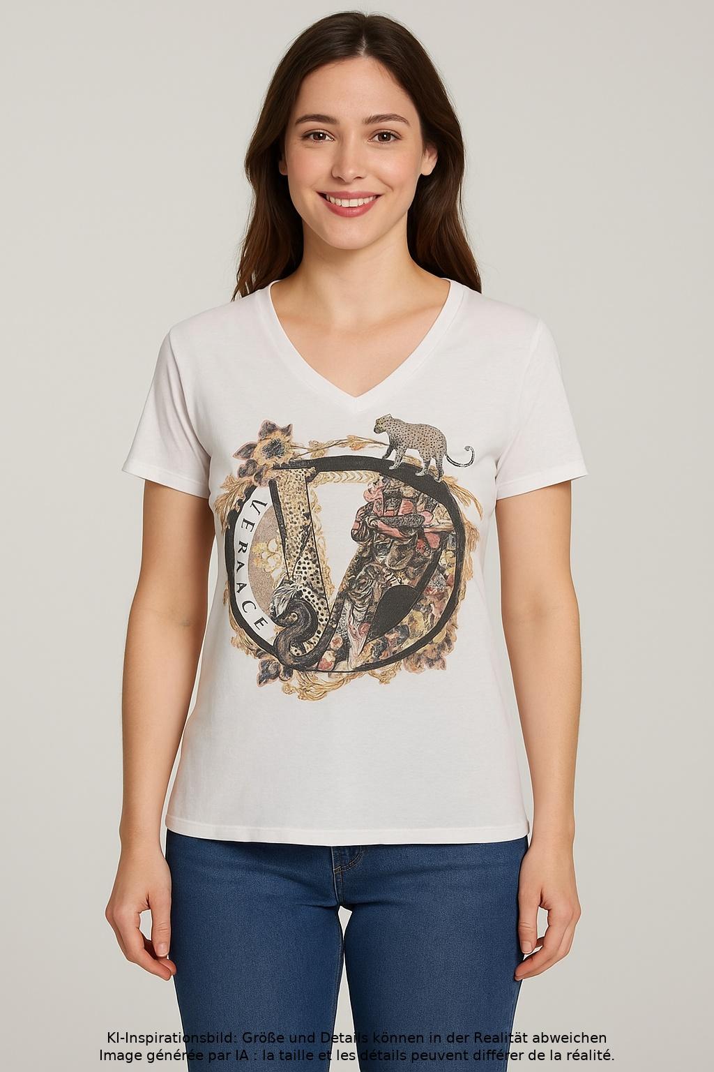 

Versace Jeans Damen T-Shirt, weiß, Gr. 36