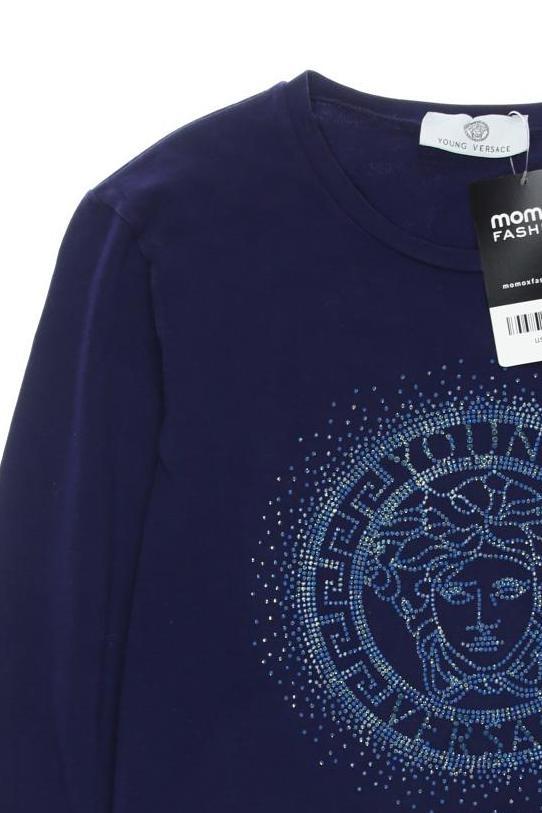 Thumbnail - Versace Mädchen Langarmshirt, marineblau, Gr. 152
