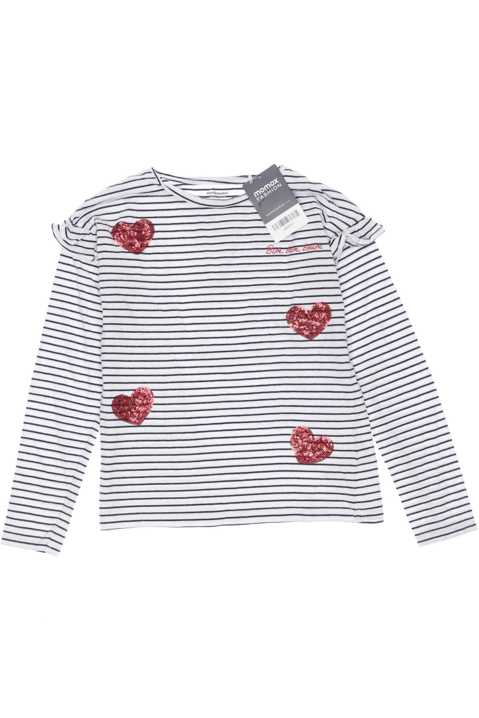 

vertbaudet Damen Langarmshirt, weiß, Gr. 140