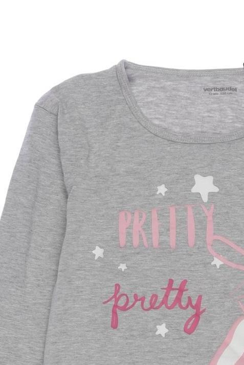 Thumbnail - vertbaudet Mädchen Langarmshirt, grau, Gr. 146