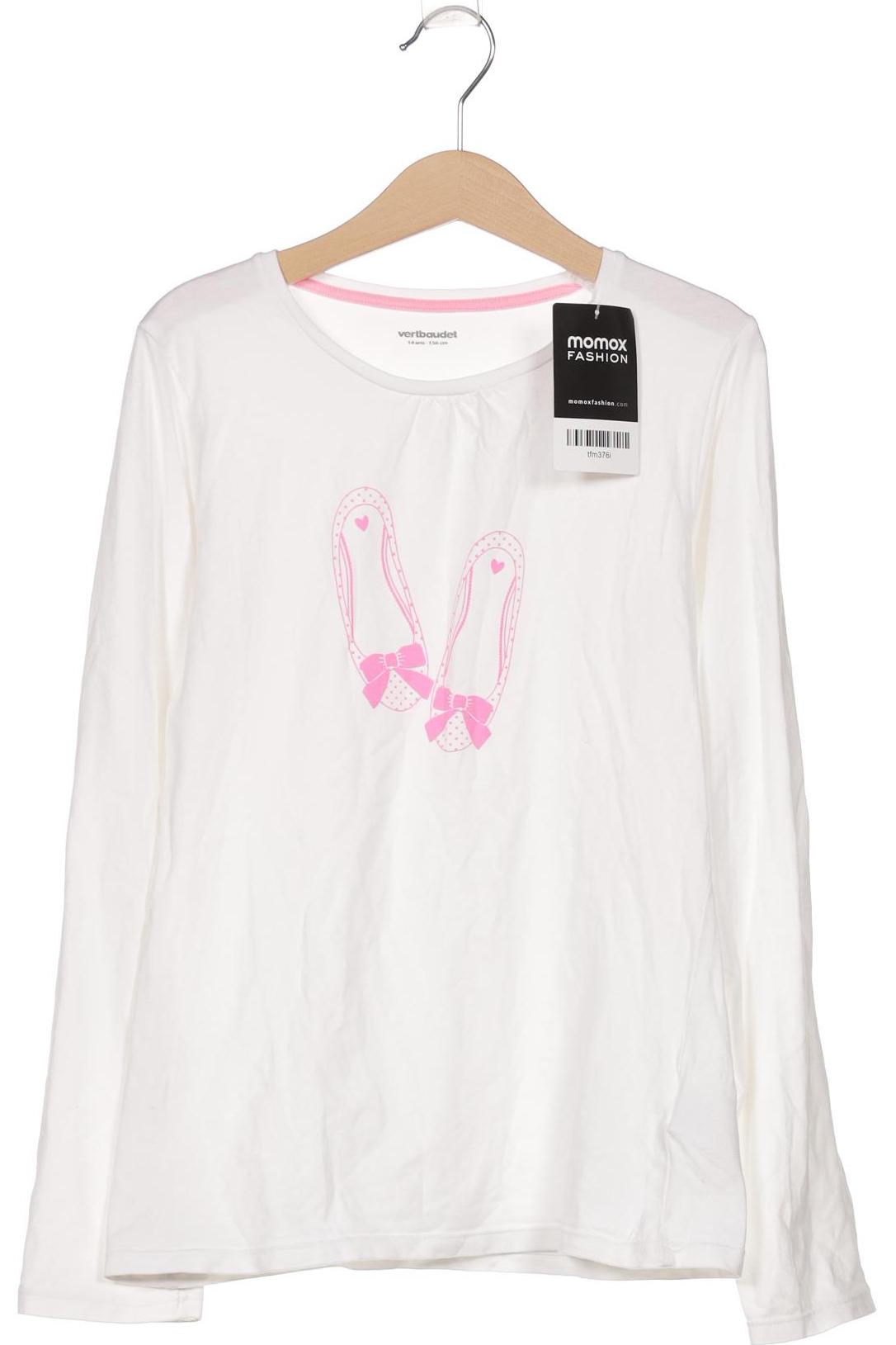 

vertbaudet Damen Langarmshirt, weiß, Gr. 152