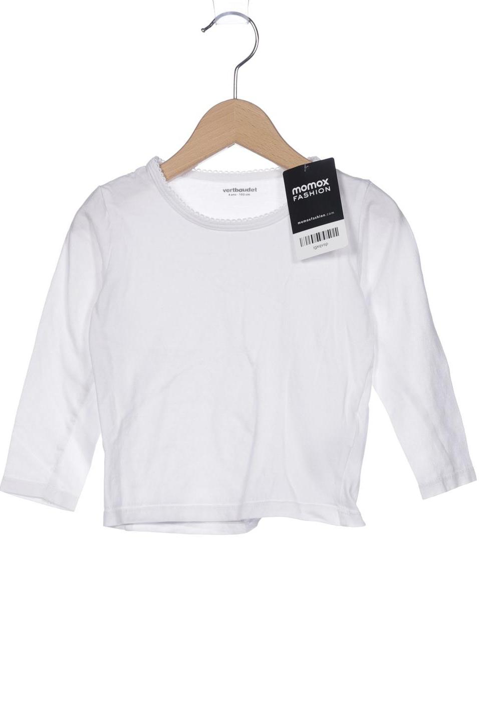

vertbaudet Damen Langarmshirt, weiß, Gr. 104