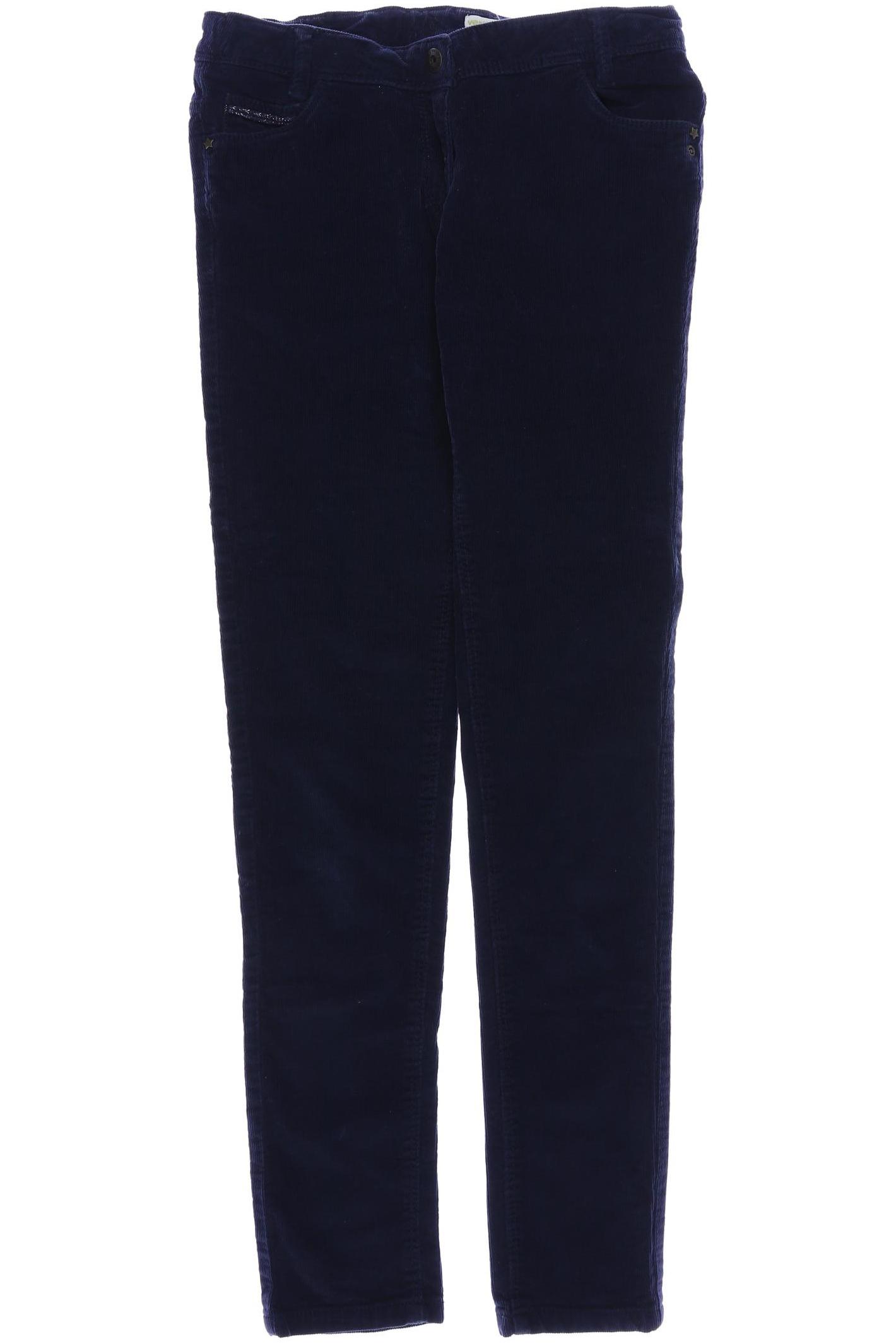 

vertbaudet Damen Stoffhose, marineblau, Gr. 146